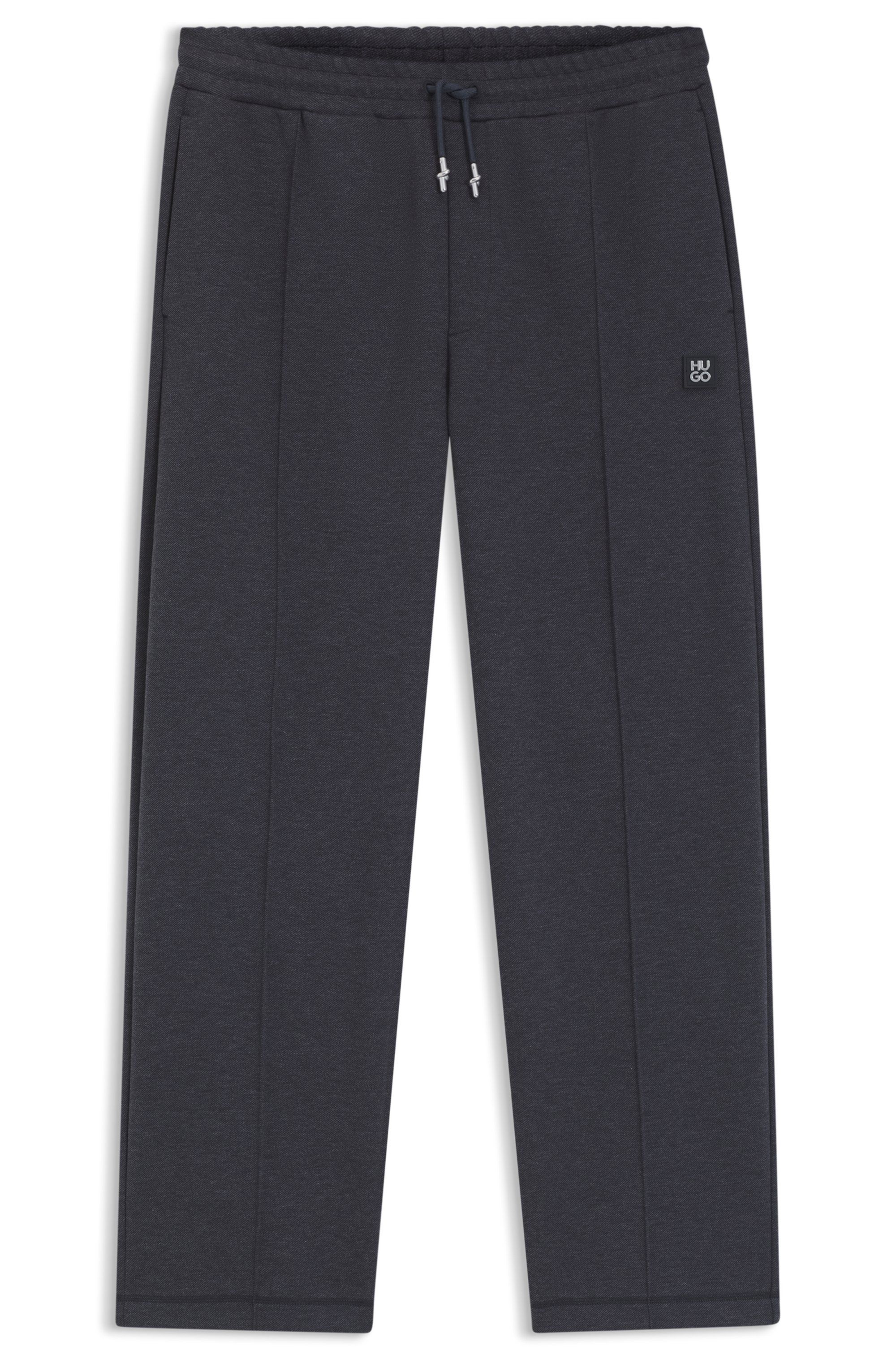 Teplákové kalhoty volného střihu se záhyby - Medium Grey