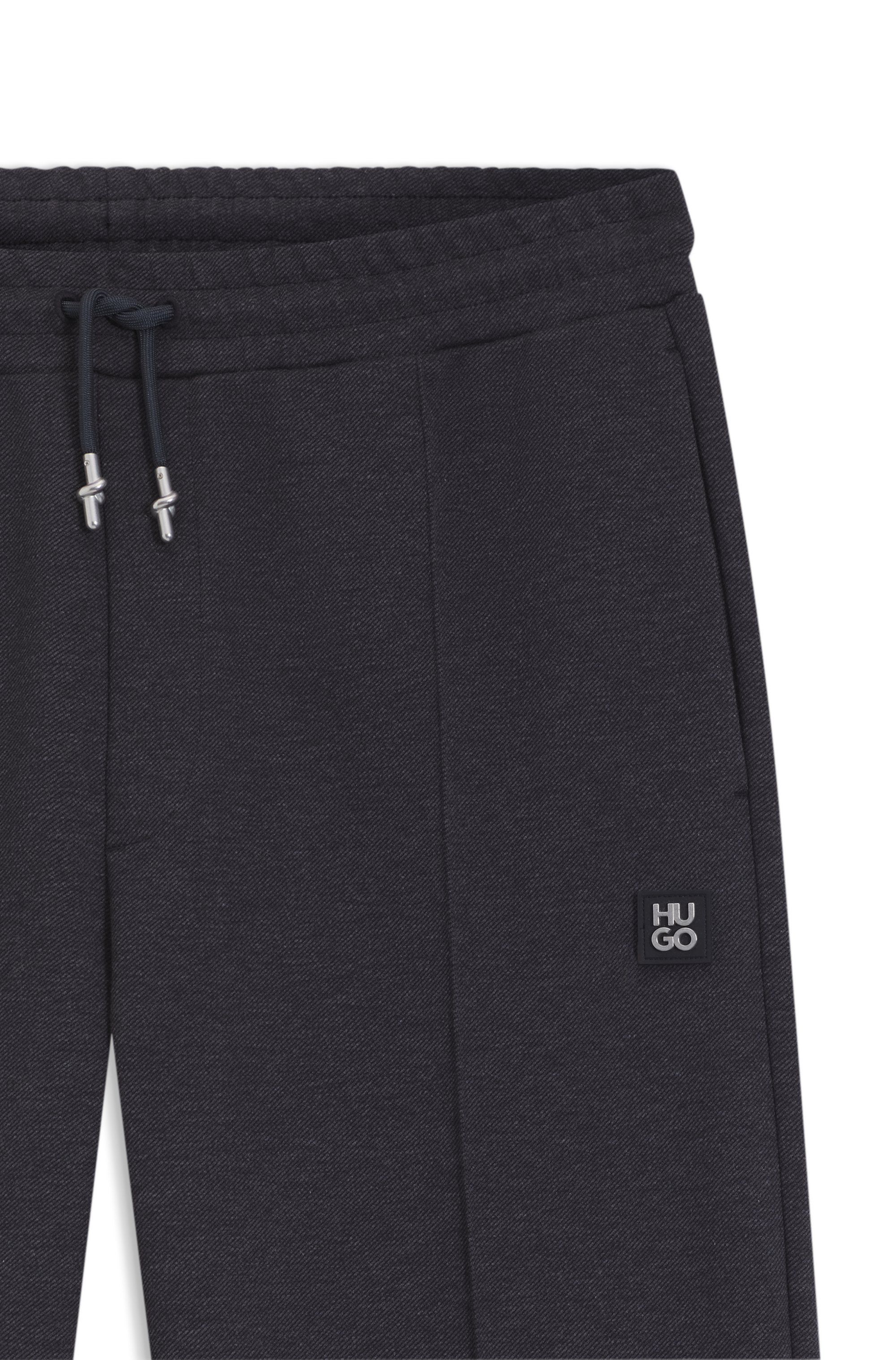 Teplákové kalhoty volného střihu se záhyby - Medium Grey