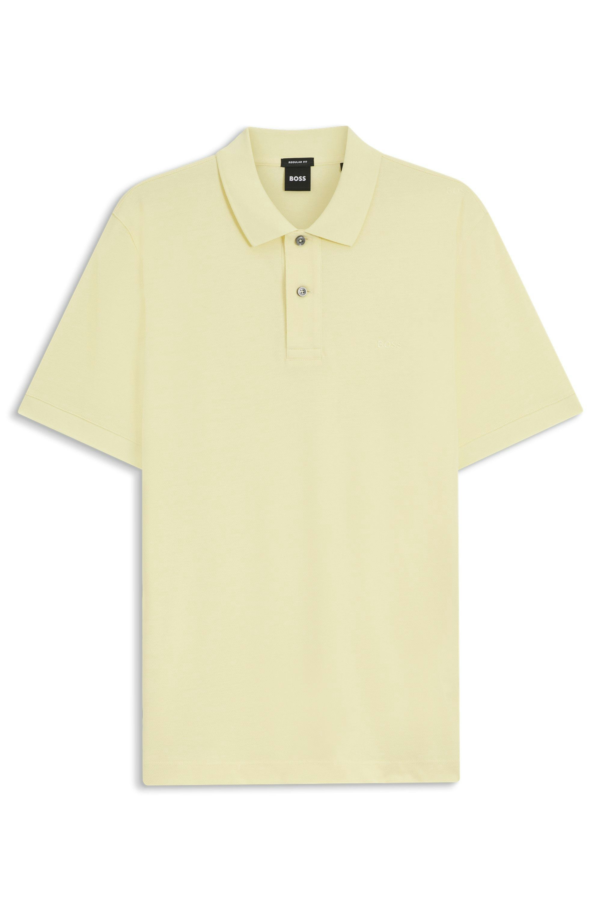 Polotričko Pallas z bavlněného piké s vyšívaným logem - Light/Pastel Yellow