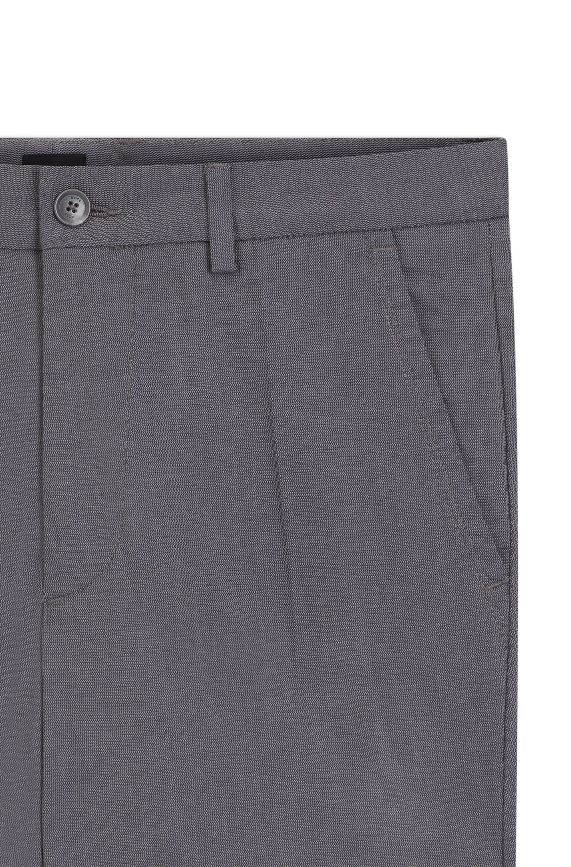 Kalhoty slim fit z strečové bavlny - Dark Blue