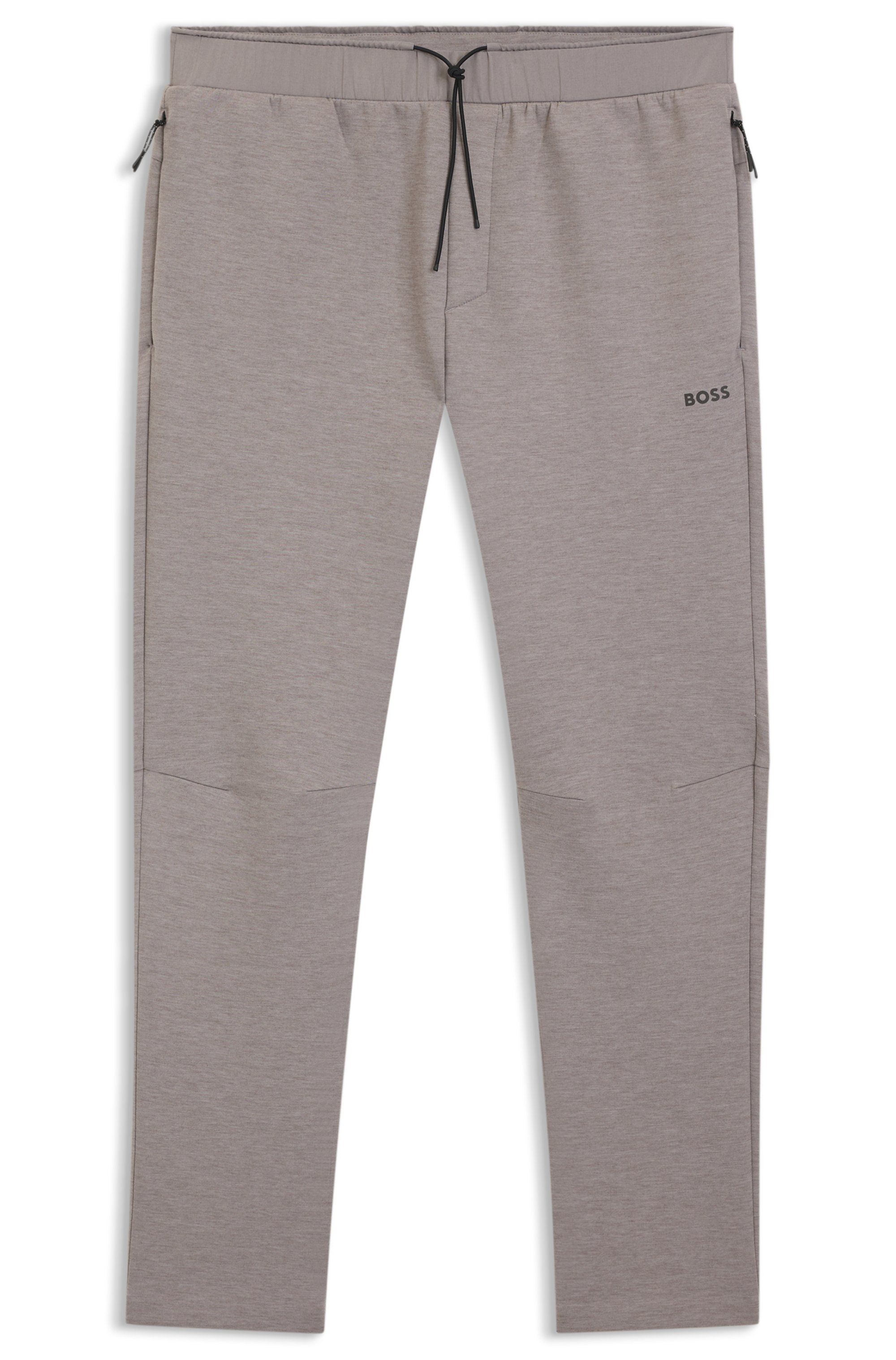 Teplákové kalhoty regular střihu s reflexními detaily - Open Grey