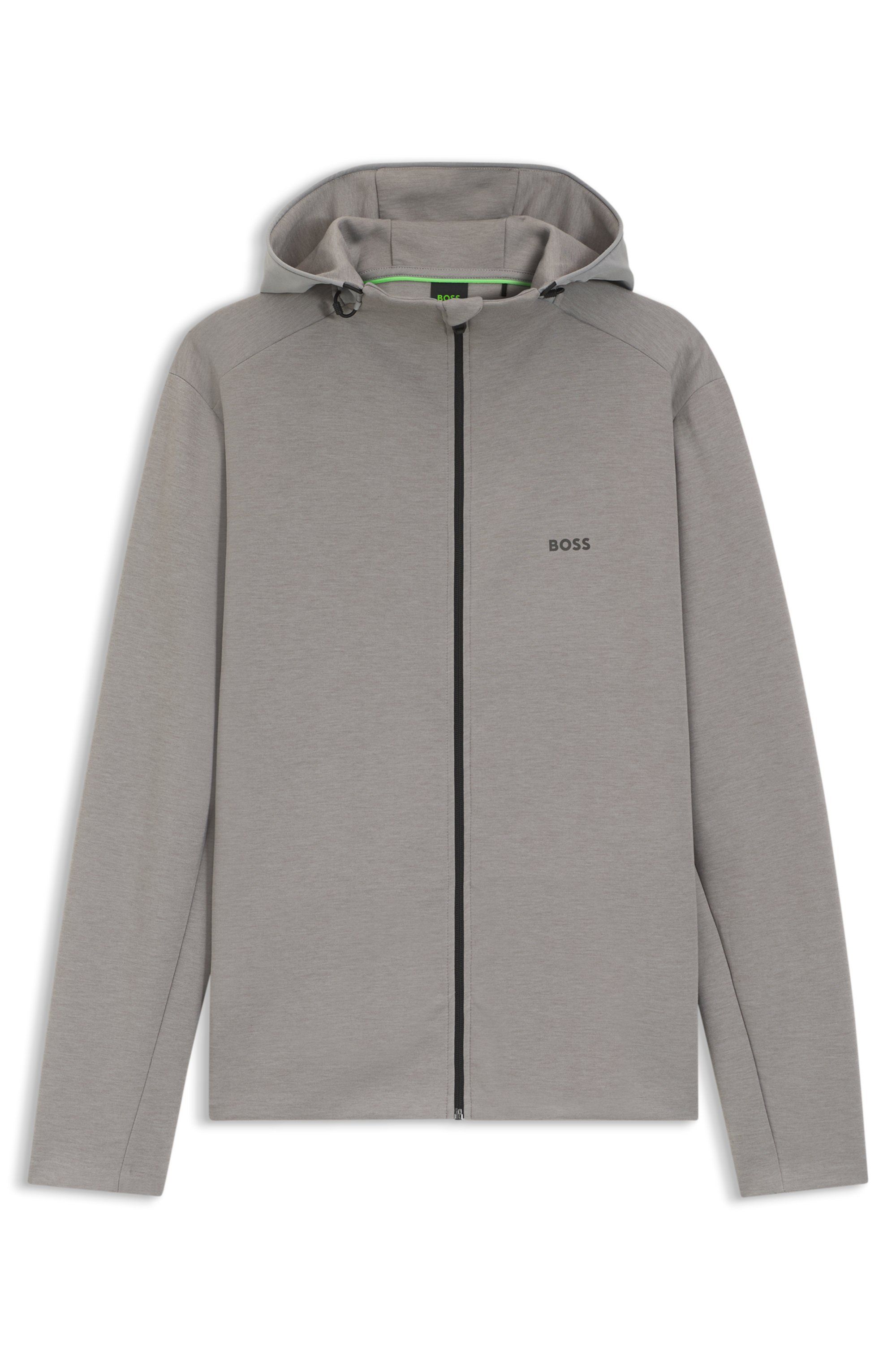 Pánská sportovní mikina BOSS s pokročilou kontrolou zápachu - Open Grey