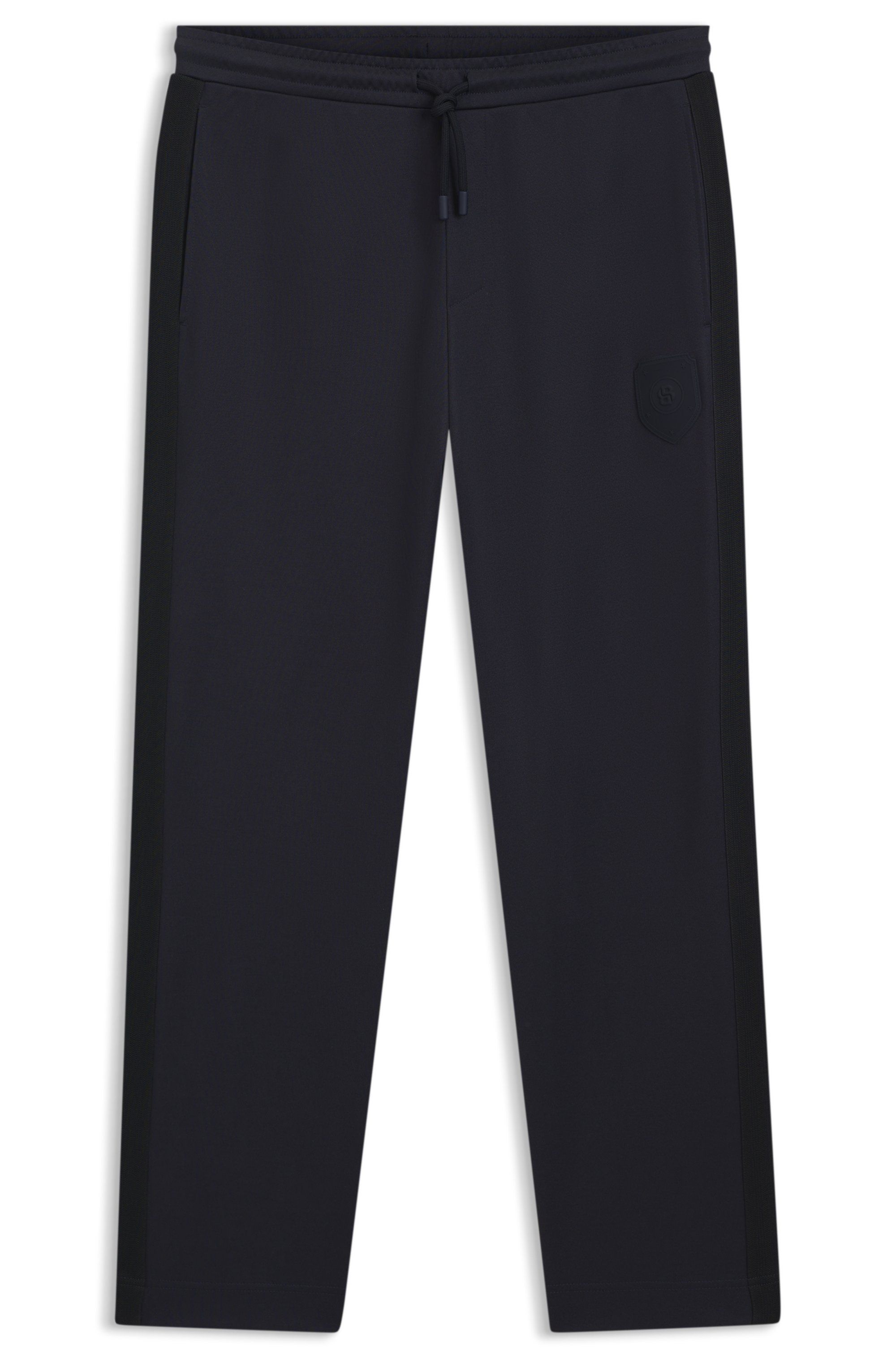 Teplákové kalhoty regular střihu s logem erbu - Dark Blue