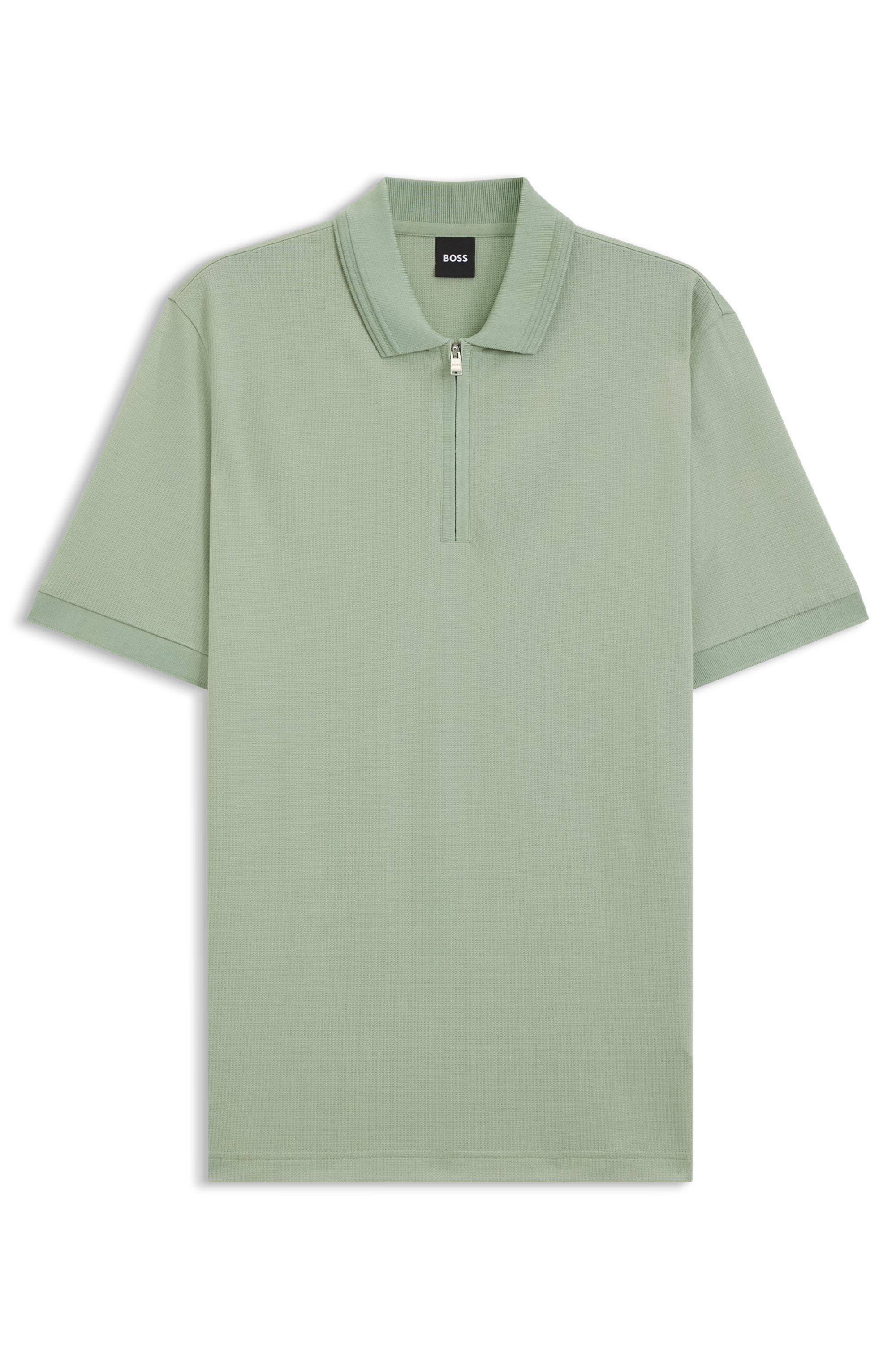 Polotričko z bavlněné směsi se zapínáním na zip - Open Green