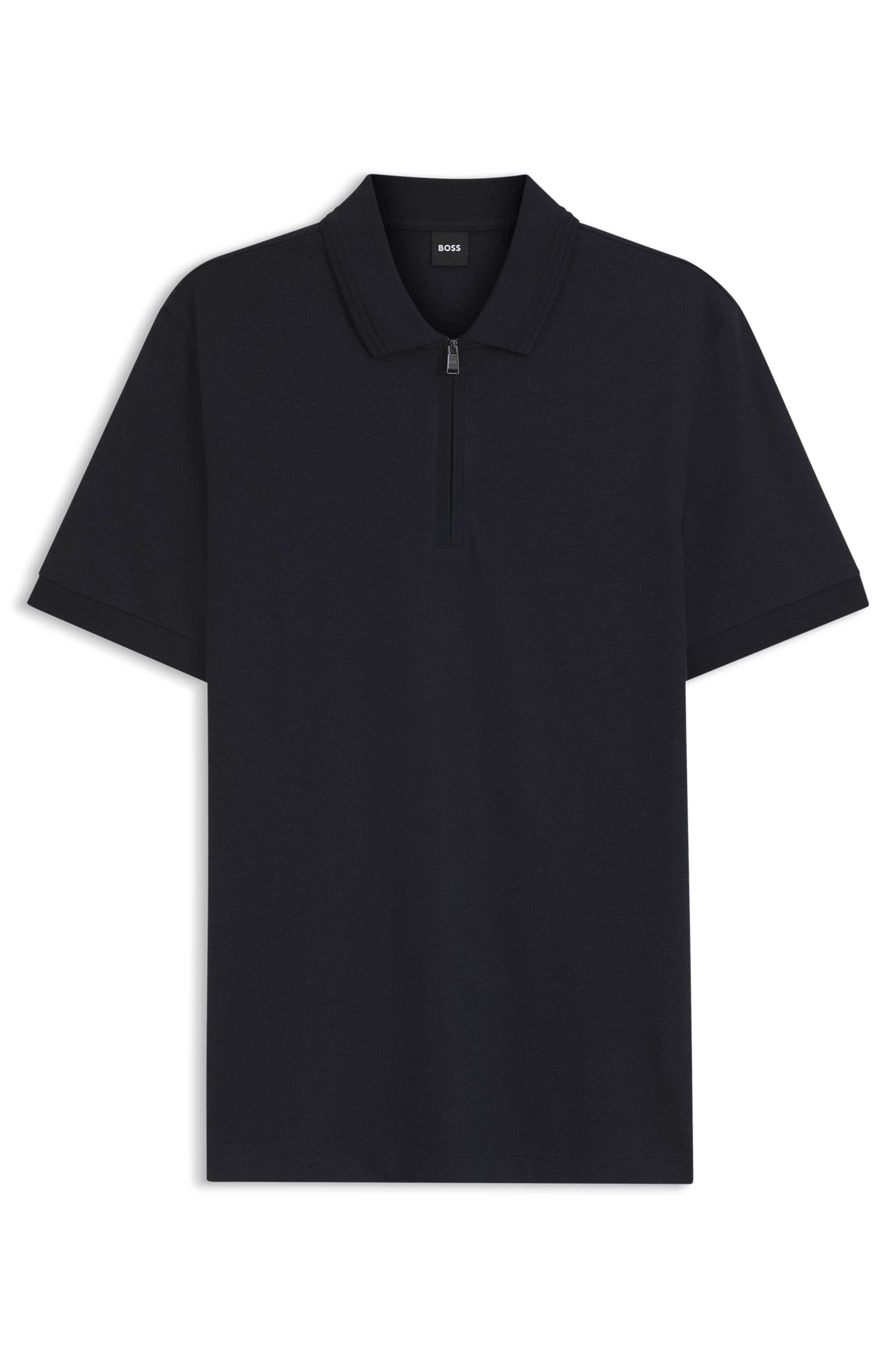 Polotričko z bavlněné směsi se zapínáním na zip - Dark Blue