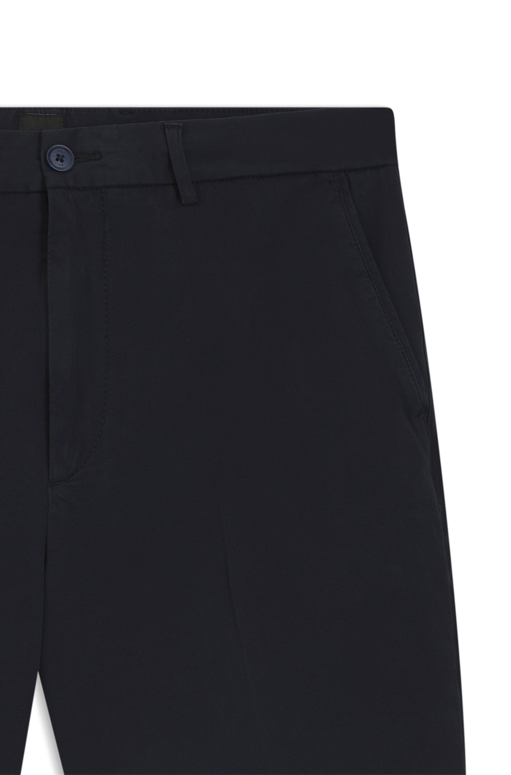 Moderní šortky z pružného bavlněného kepru - Dark Blue