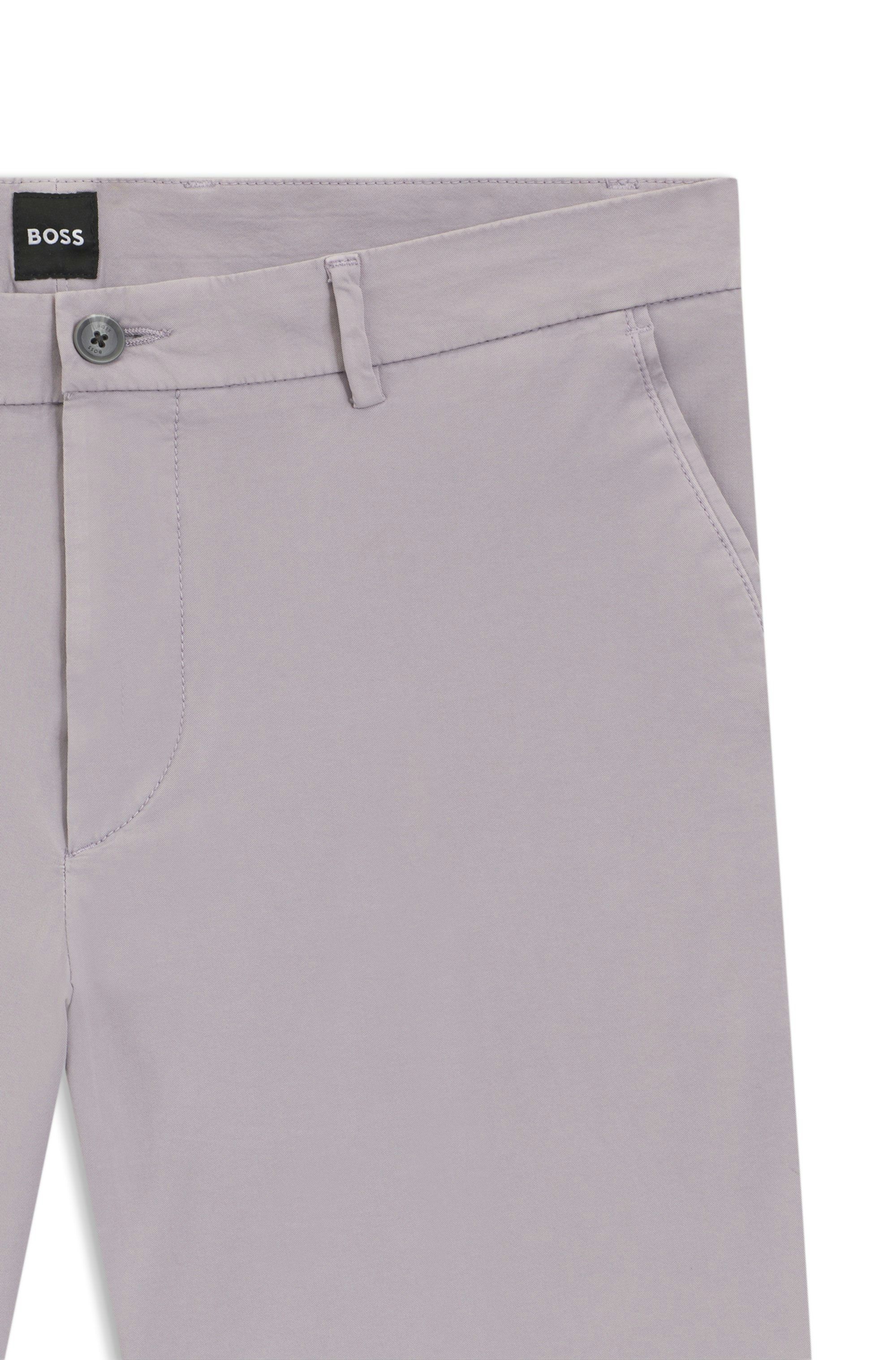 Moderní šortky z pružného bavlněného kepru - Light/Pastel Purple