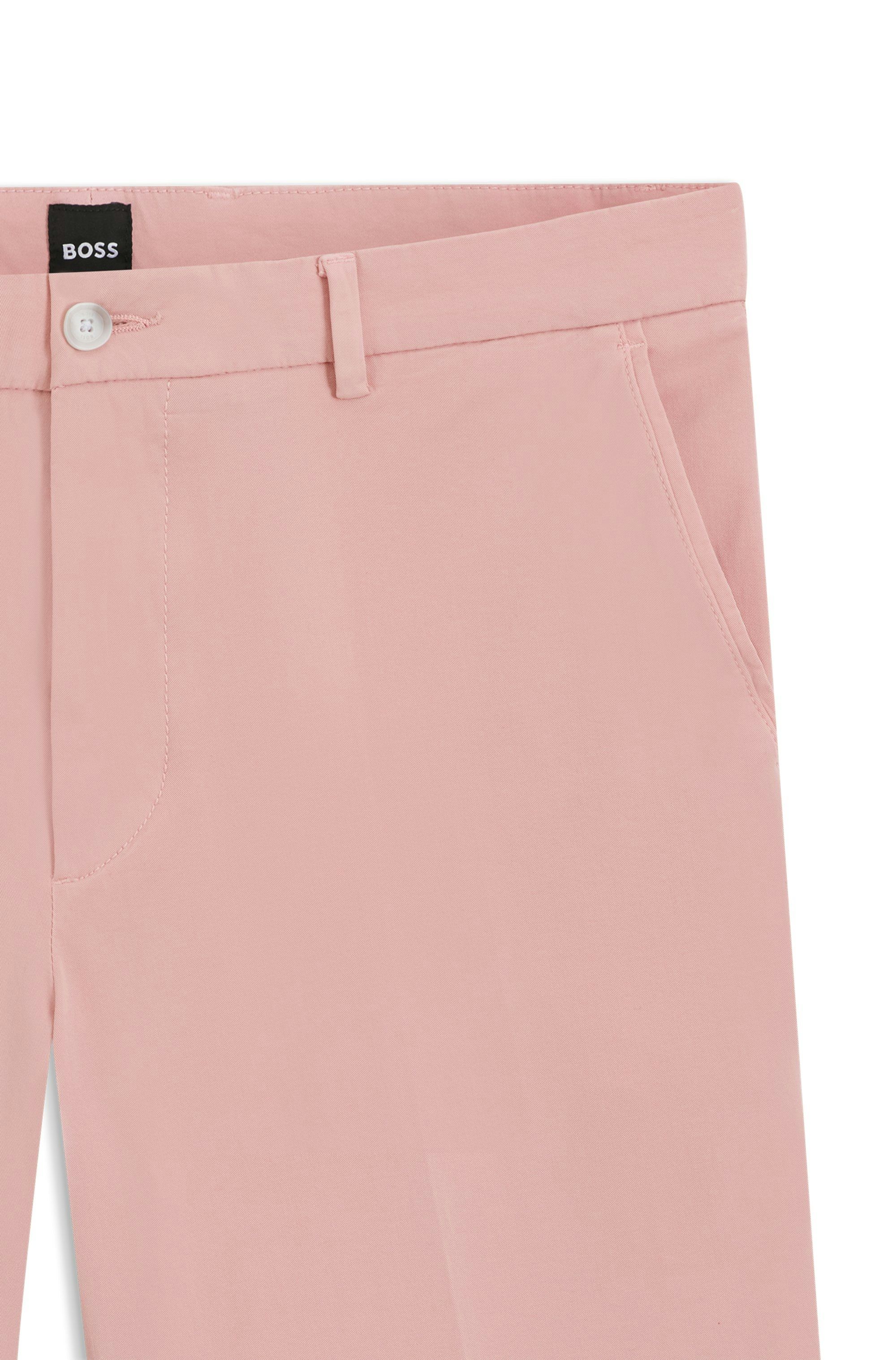 Moderní šortky z pružného bavlněného kepru - Light/Pastel Pink