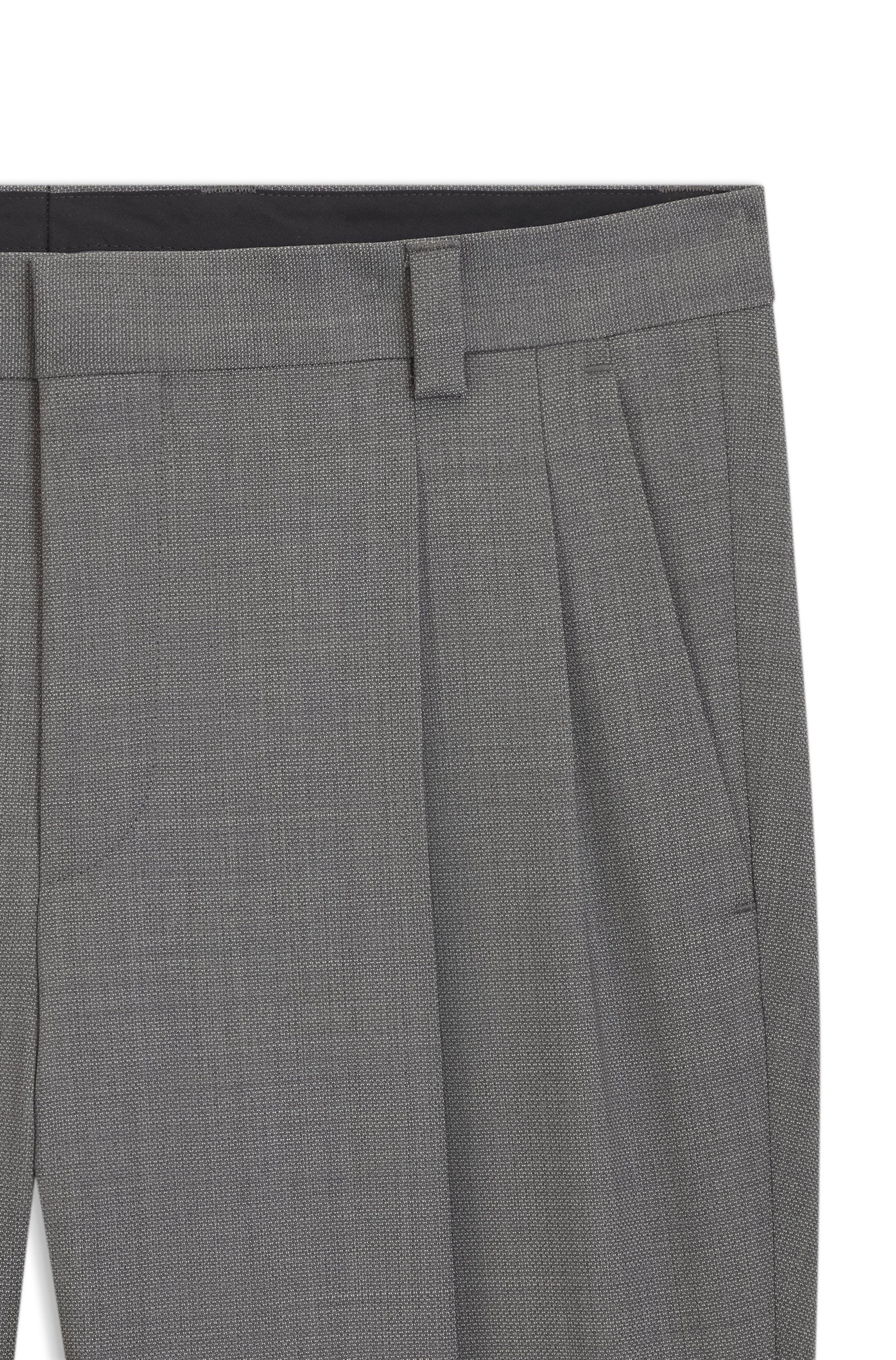 Extra úzké kalhoty z panenské vlny dobby - Medium Grey