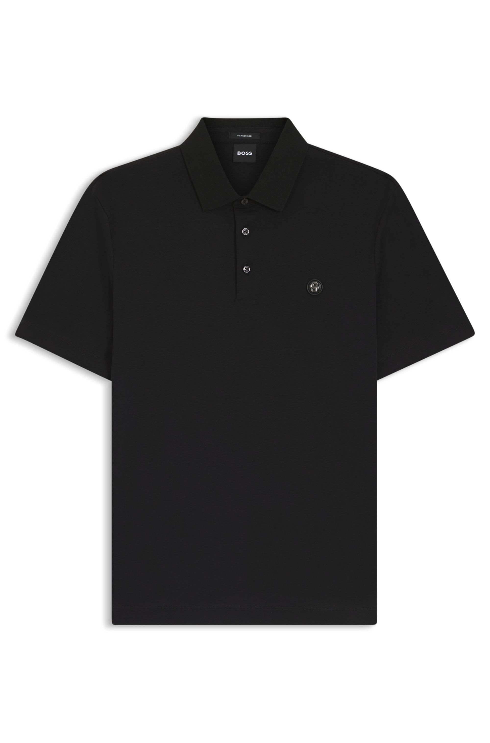 Polotričko z mercerizované bavlny s monogramem Double B - Black