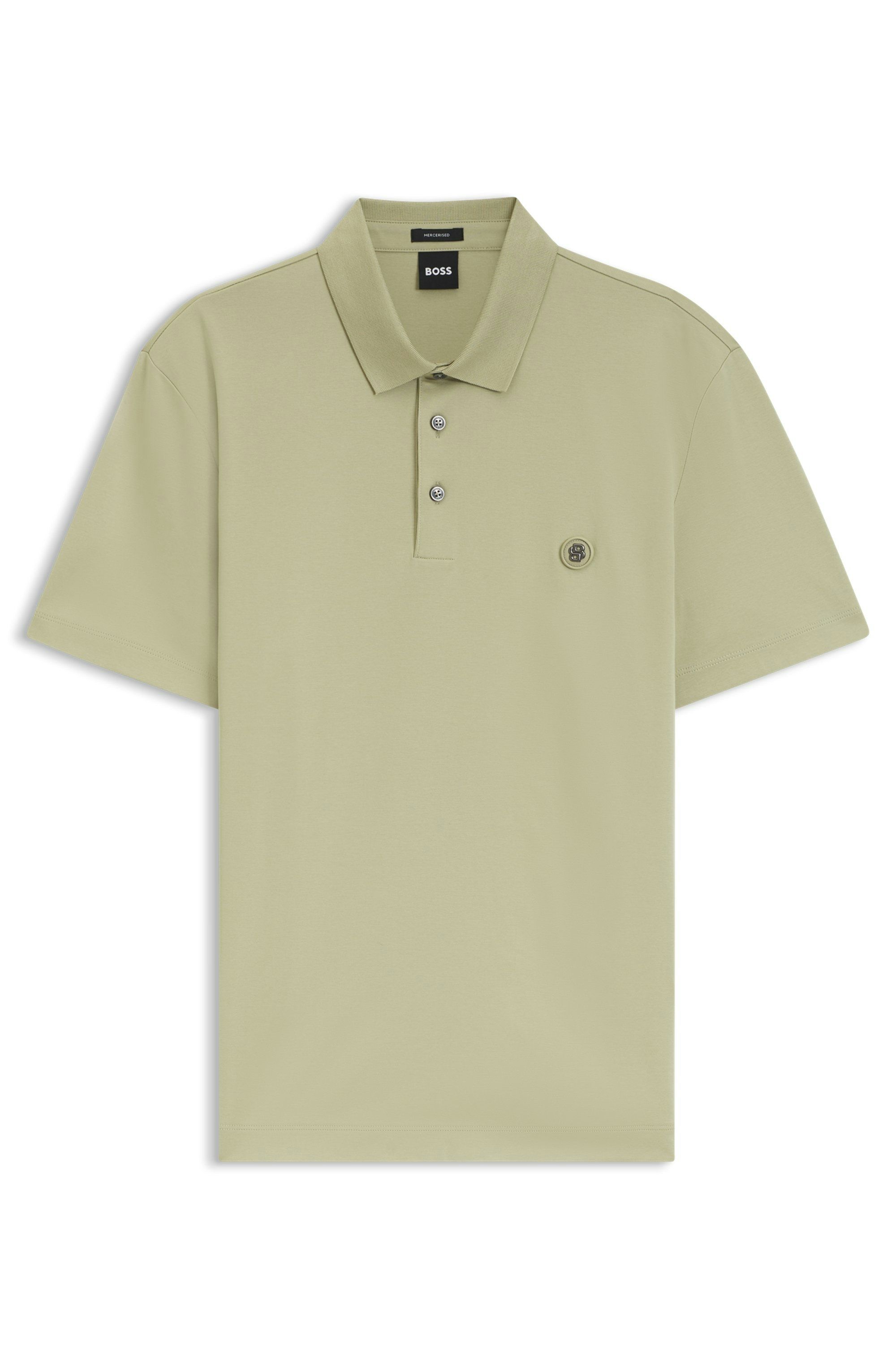 Polotričko z mercerizované bavlny s monogramem Double B - Dark Beige