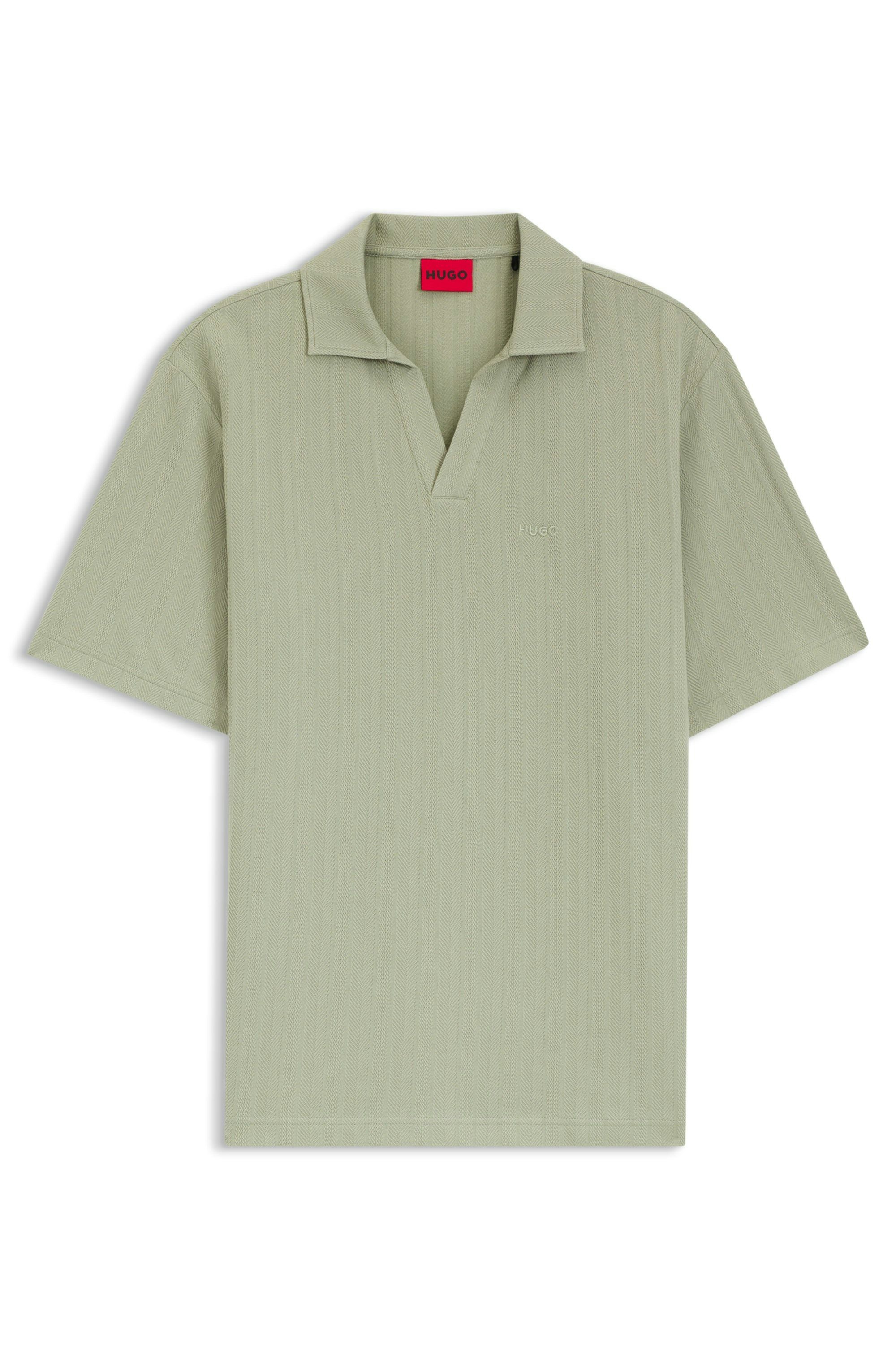 Polotričko s límečkem Johnny a žakárovým pruhem - Light/Pastel Green