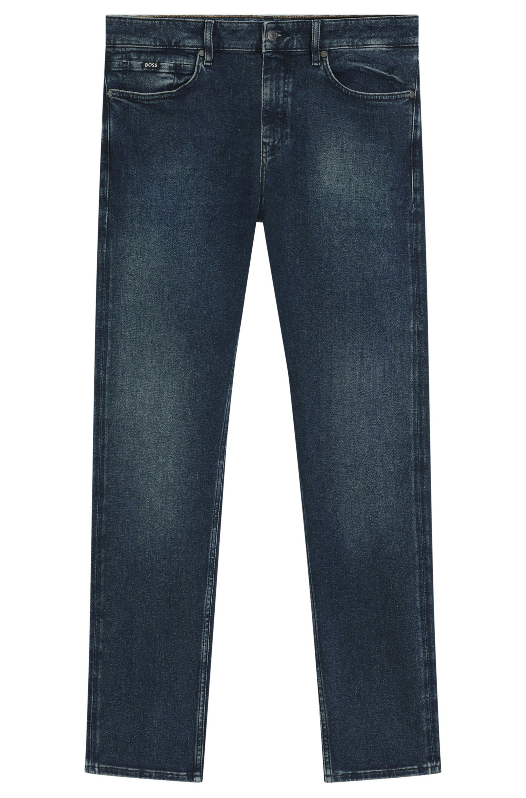 Džíny Delaware slim fit z super měkkého strečového denimu - Navy