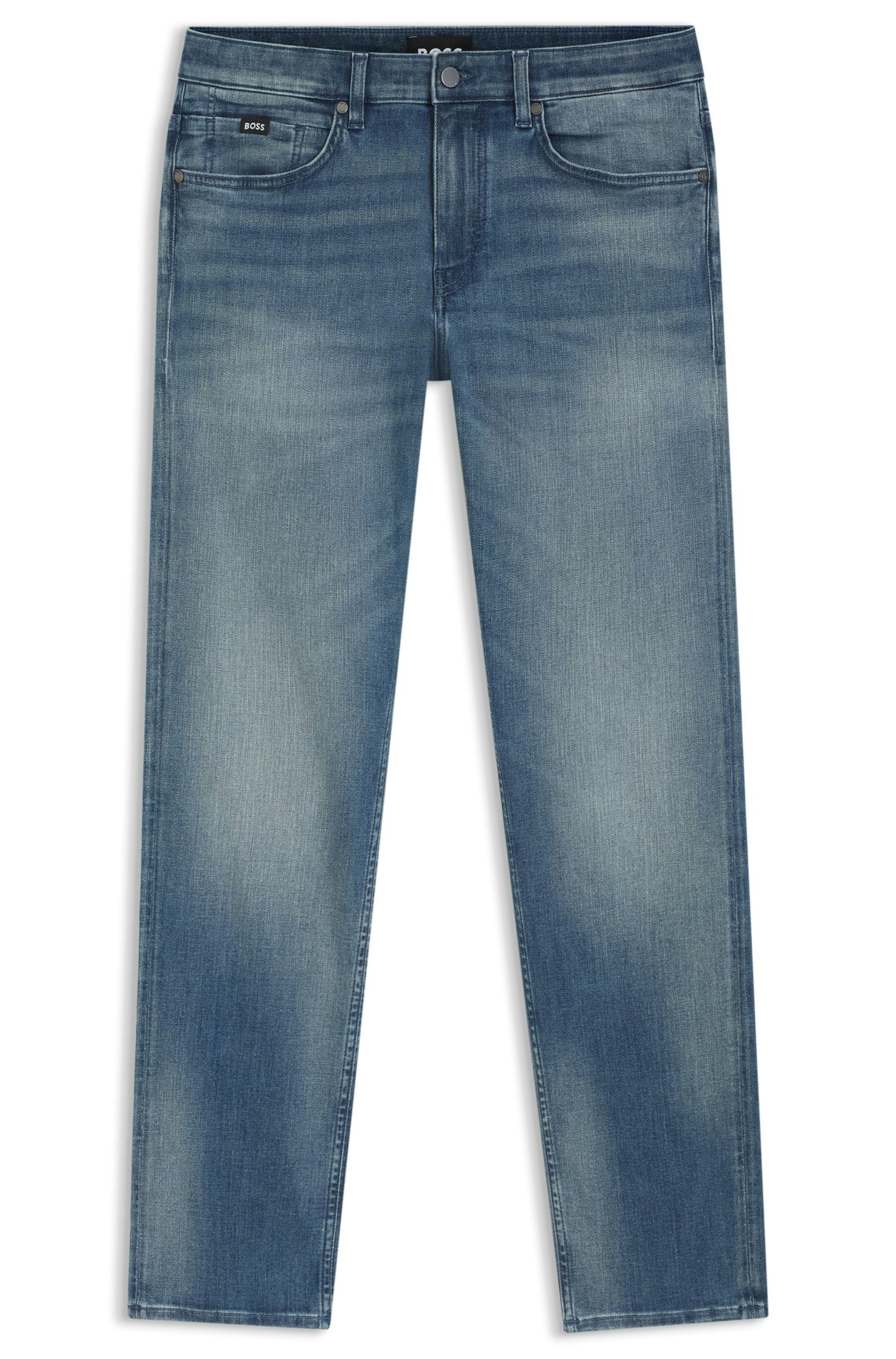 Džíny Delaware slim fit z lehkého modrého denimu - Bright Blue