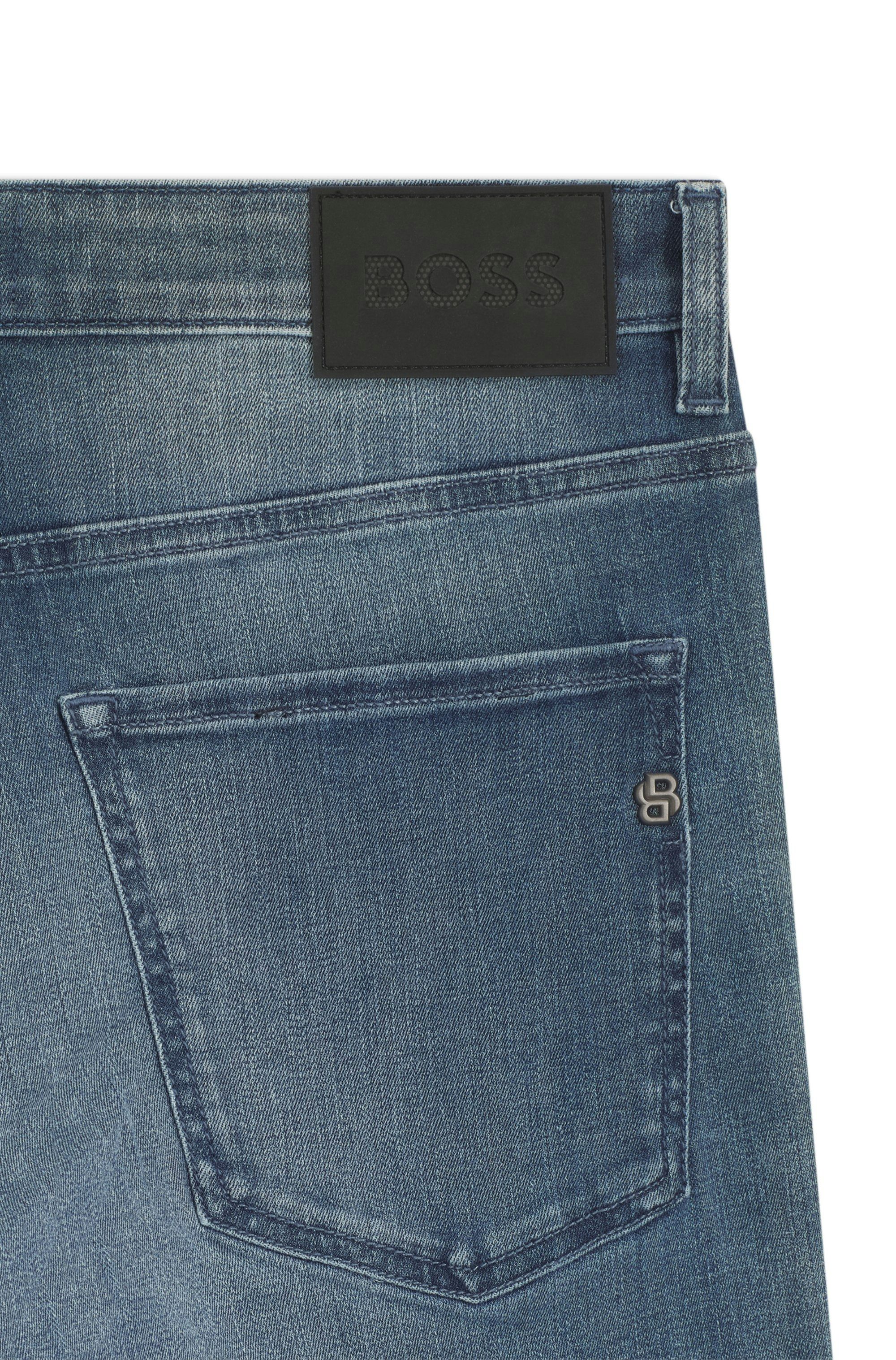 Džíny Delaware slim fit z lehkého modrého denimu - Bright Blue
