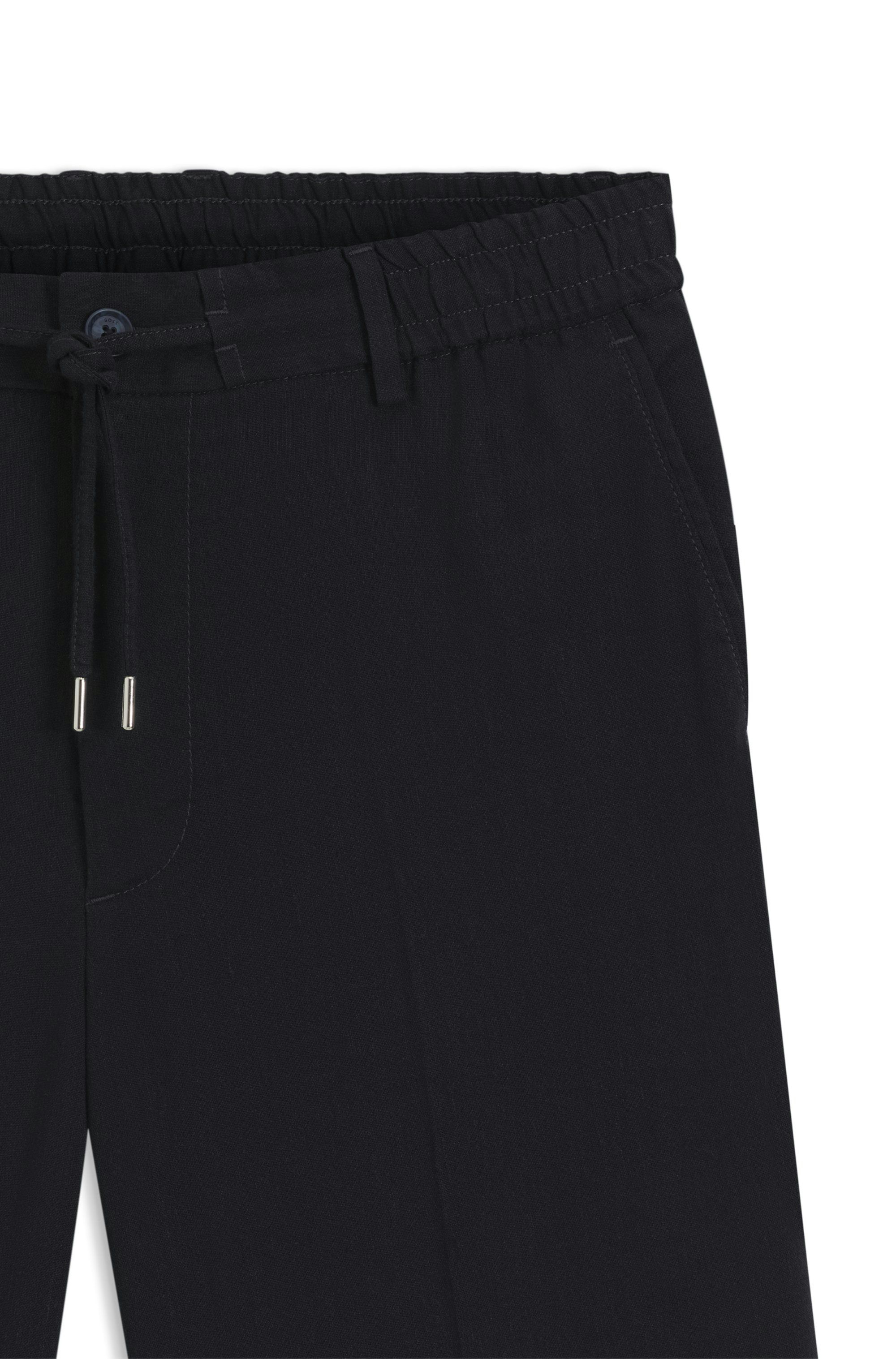 Moderní šortky ze směsi lnu - Dark Blue