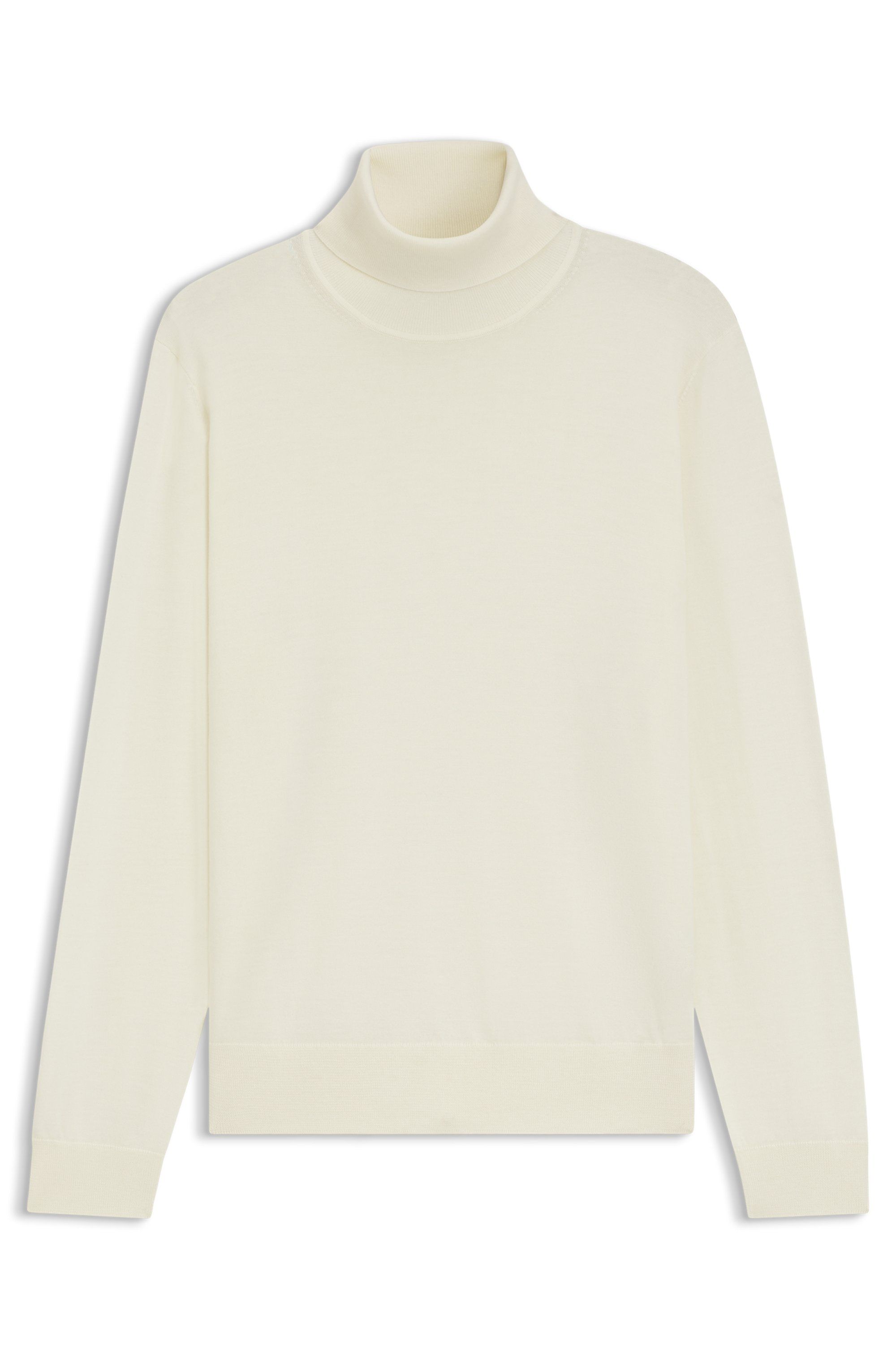 Kašmírový rolákový svetr BECKHAM x BOSS - Open Beige