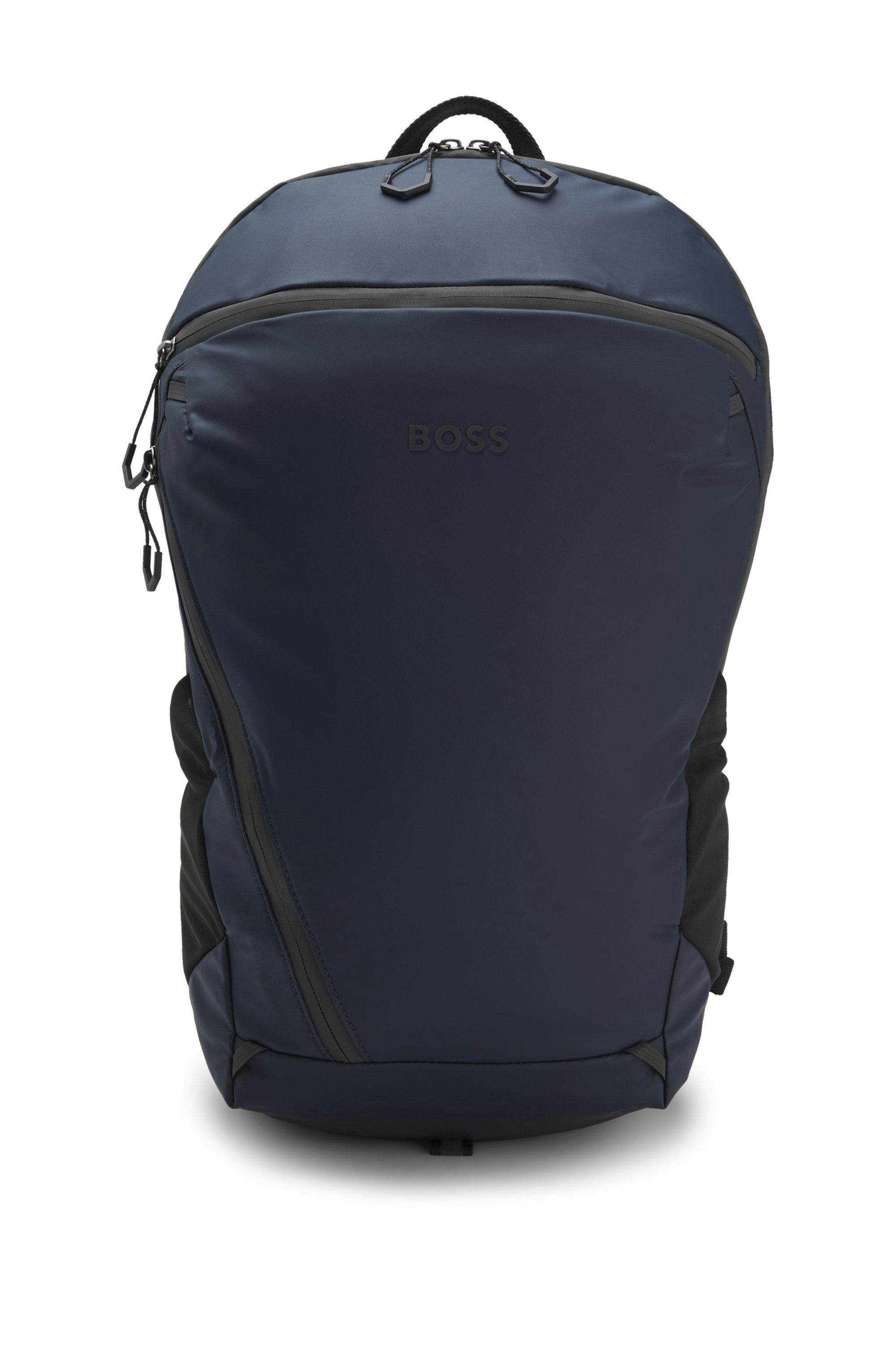 Batoh z umělé kůže s reflexními detaily - Dark Blue