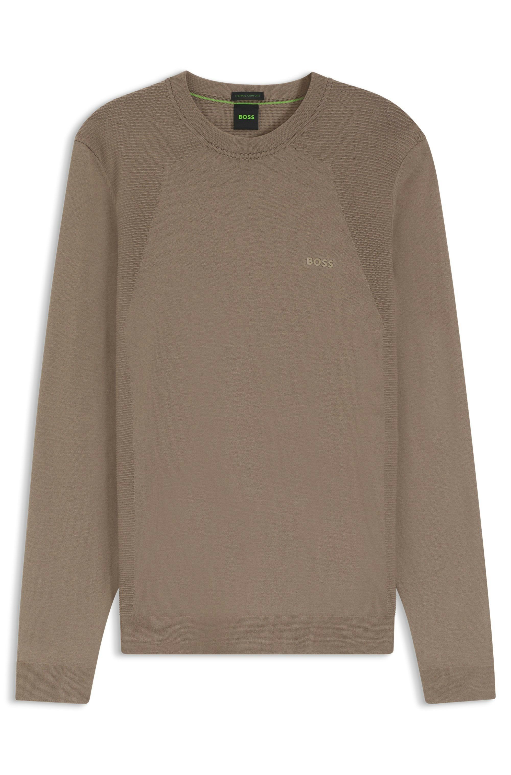 Svetr z bavlněné směsi s mapováním těla - Light/Pastel Green