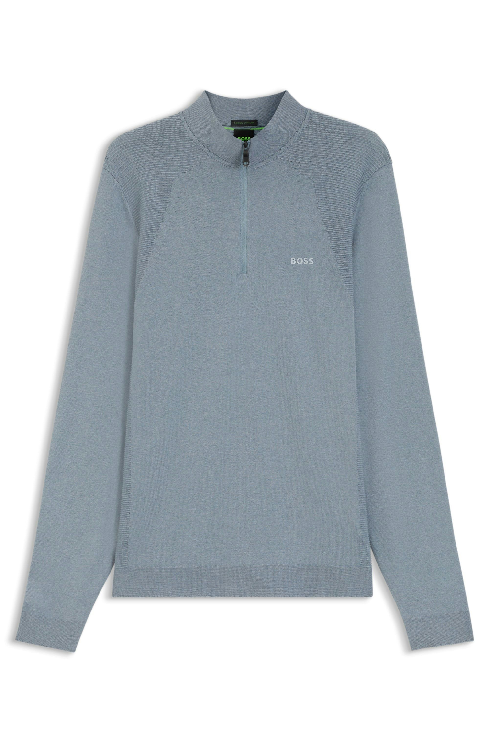 Svetr se zipem z bavlněné směsi - Dark Grey