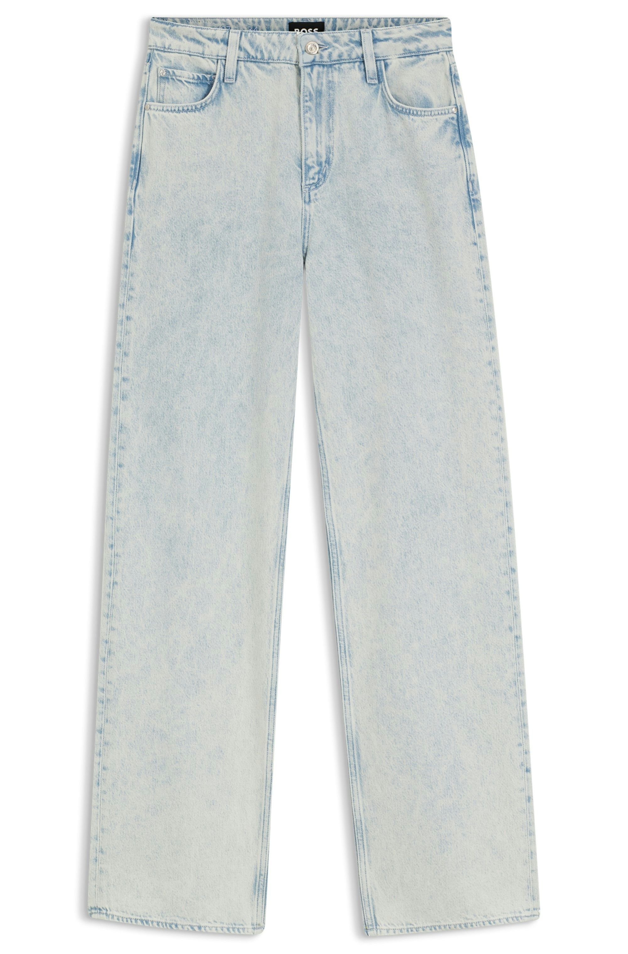Džíny boyfriend fit z super měkkého světle modrého denimu - Open Blue