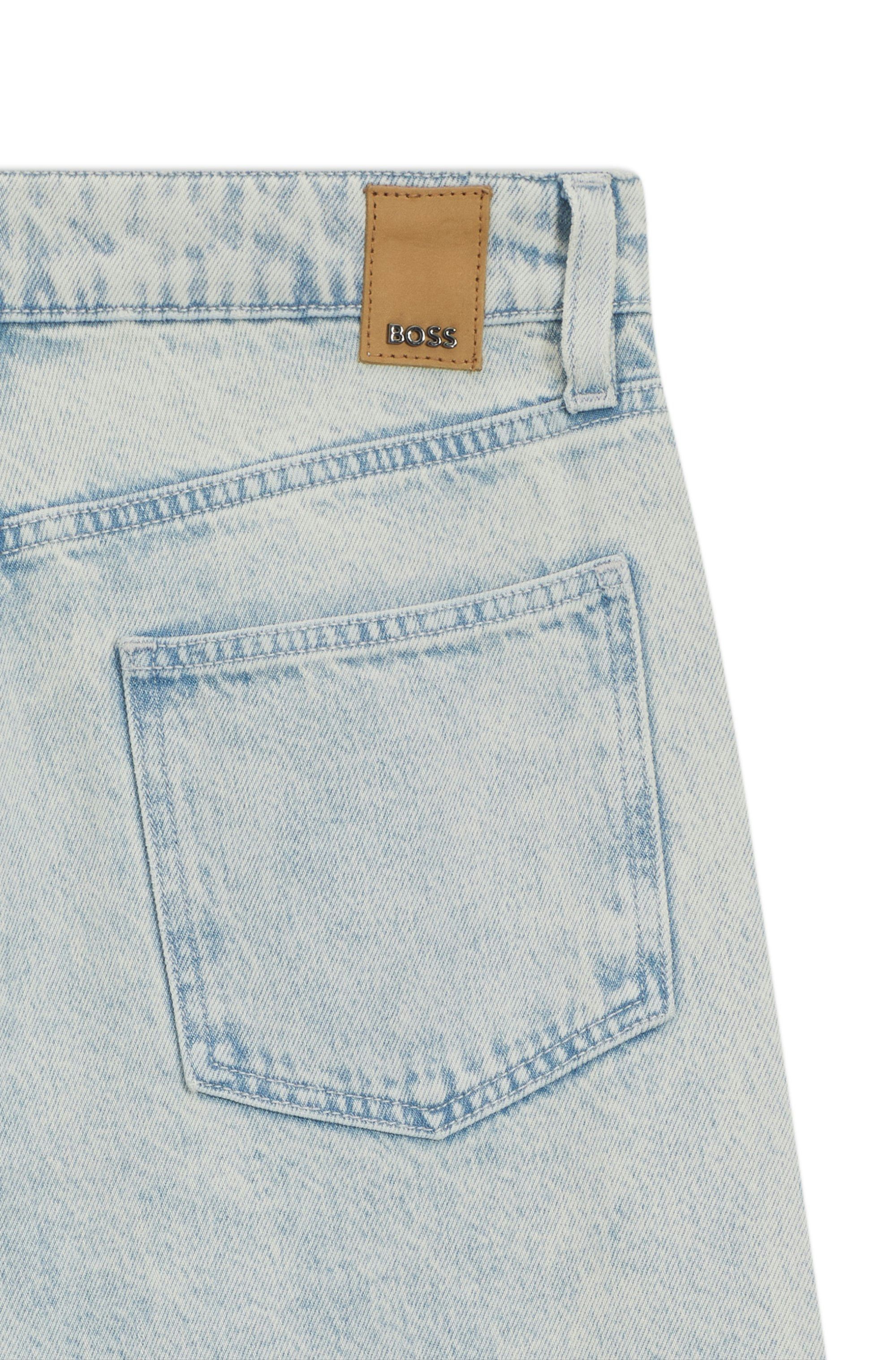 Džíny boyfriend fit z super měkkého světle modrého denimu - Open Blue