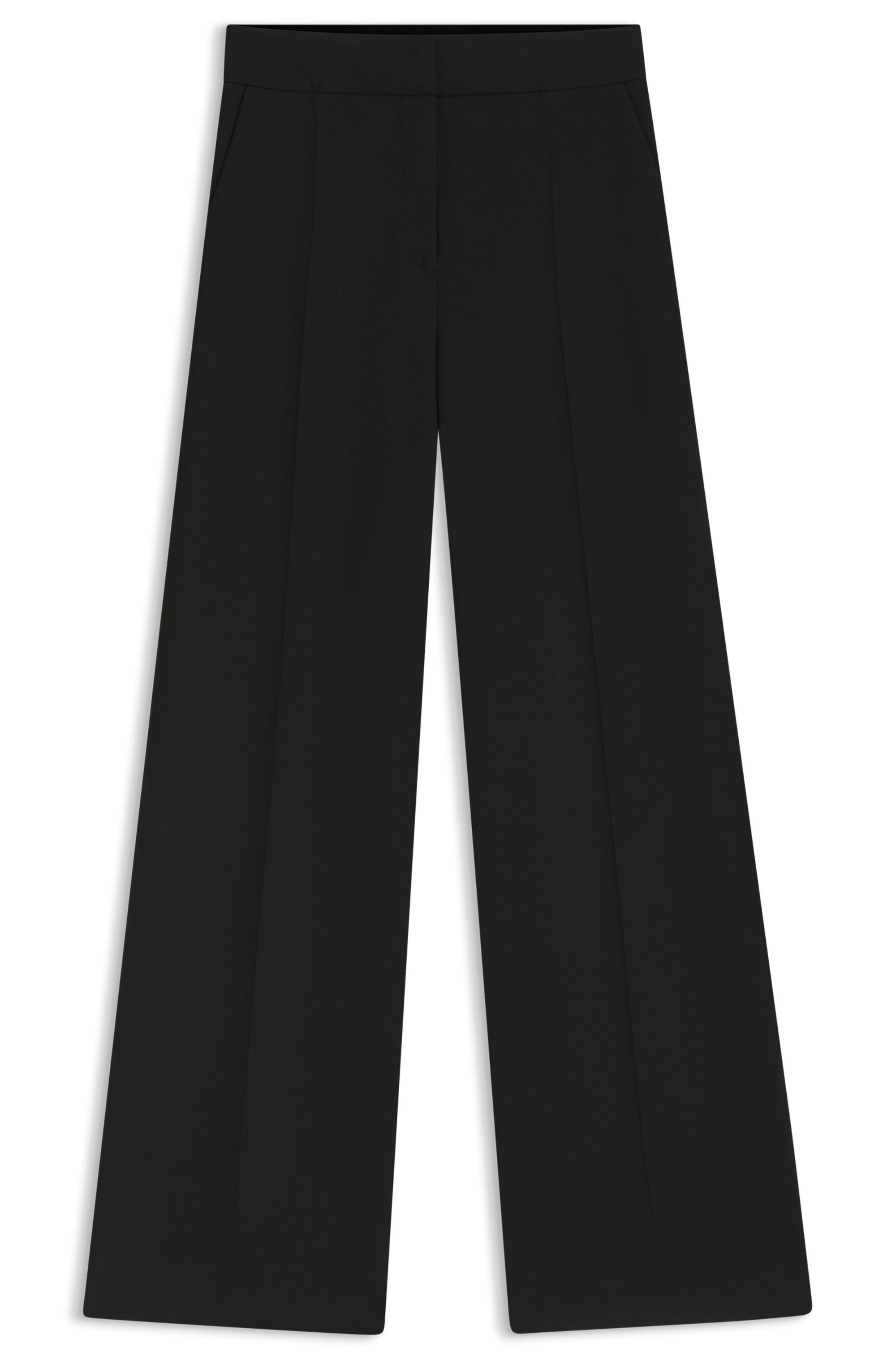 Kalhoty regular střihu z strečové látky - Black