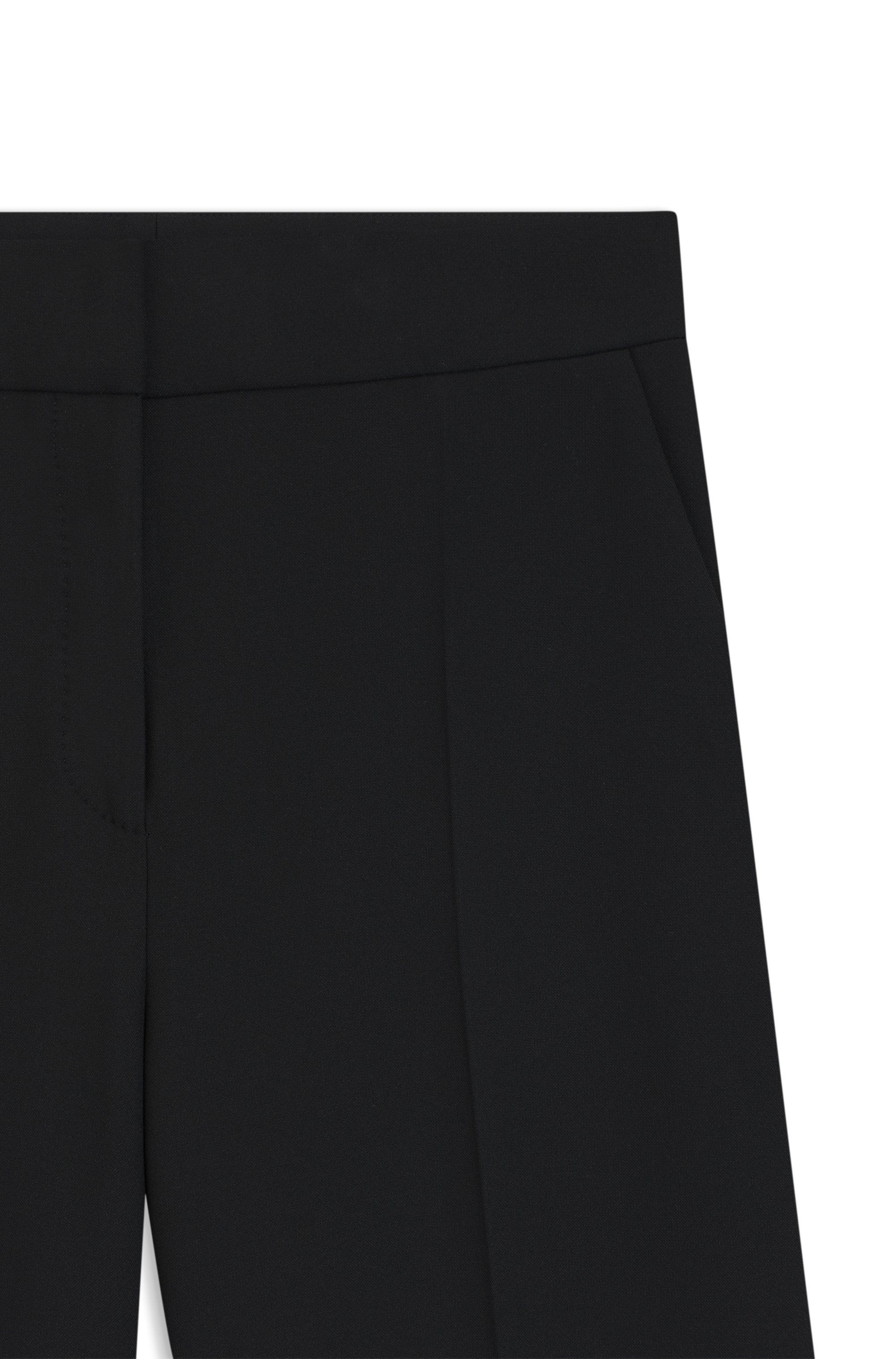 Kalhoty regular střihu z strečové látky - Black
