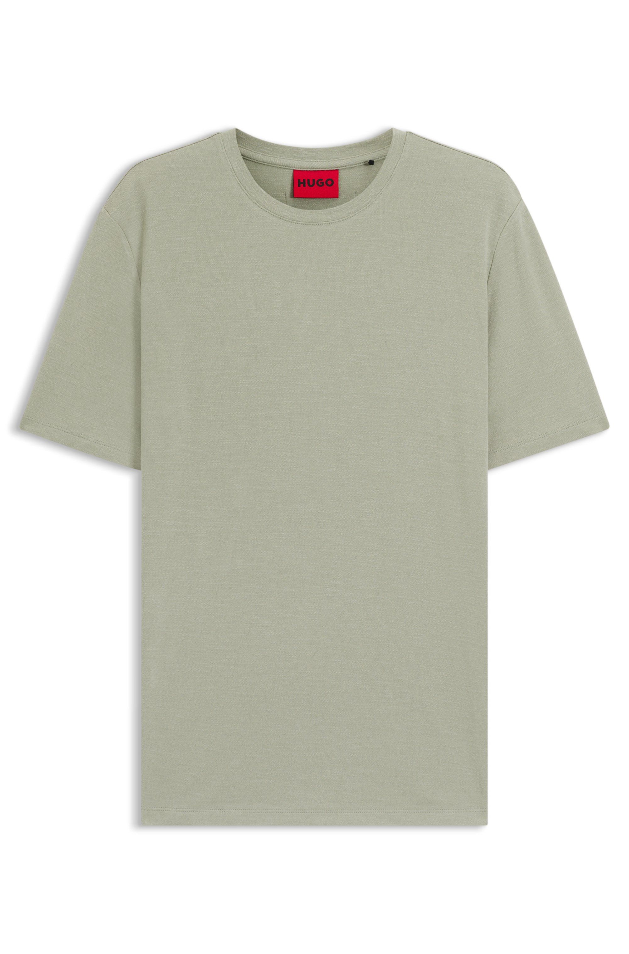 Tričko slim fit z úpletového interlocku - Light/Pastel Green