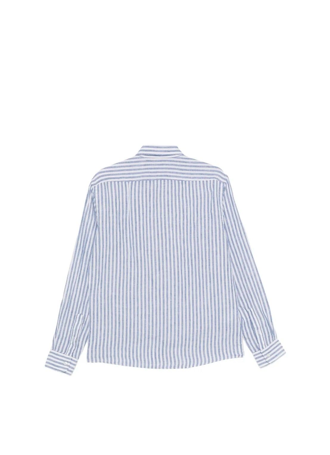 Košile regular střihu z pruhovaného lnu - Light/Pastel Blue