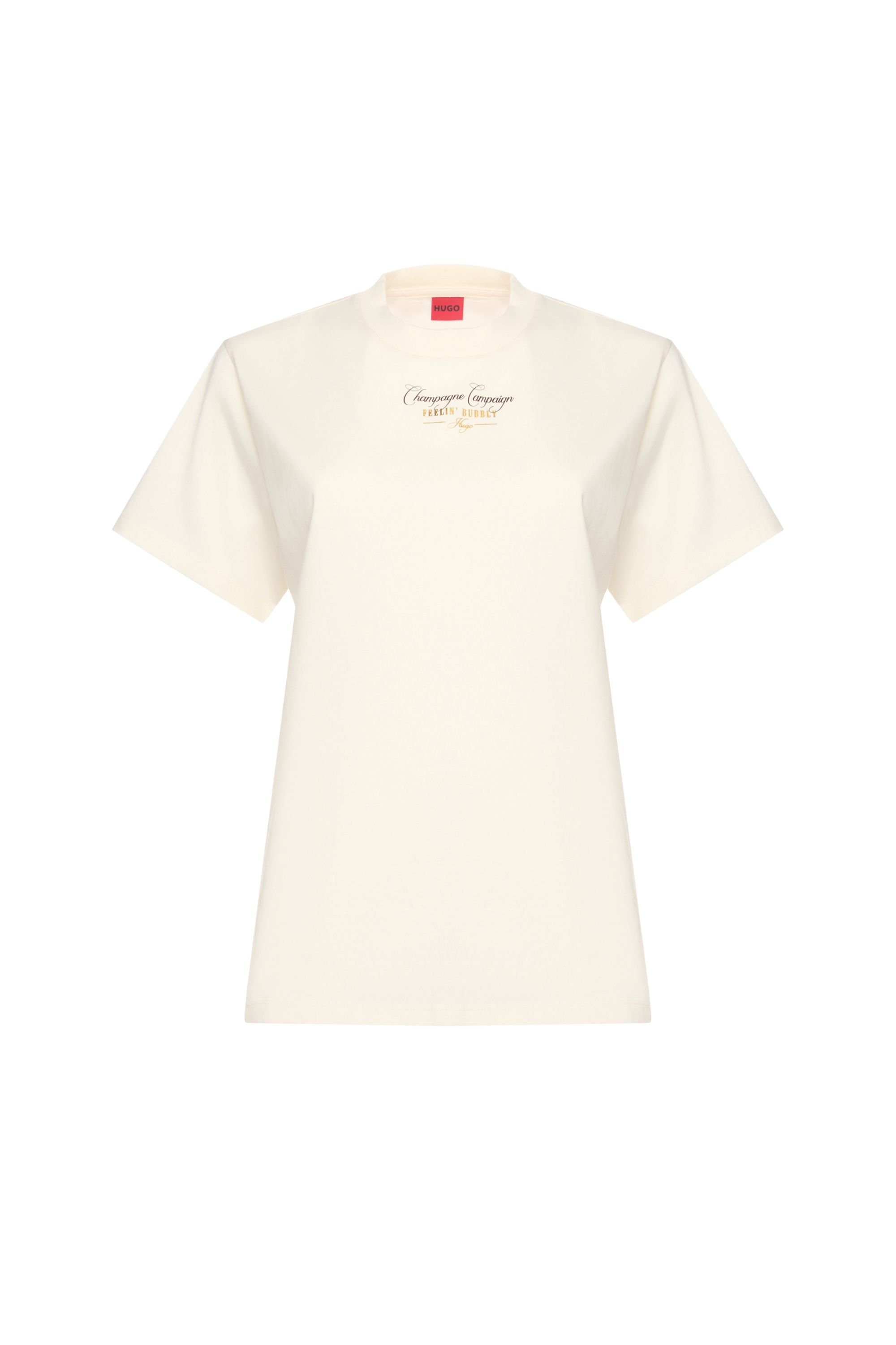 Bavlněné tričko s logem - Open White