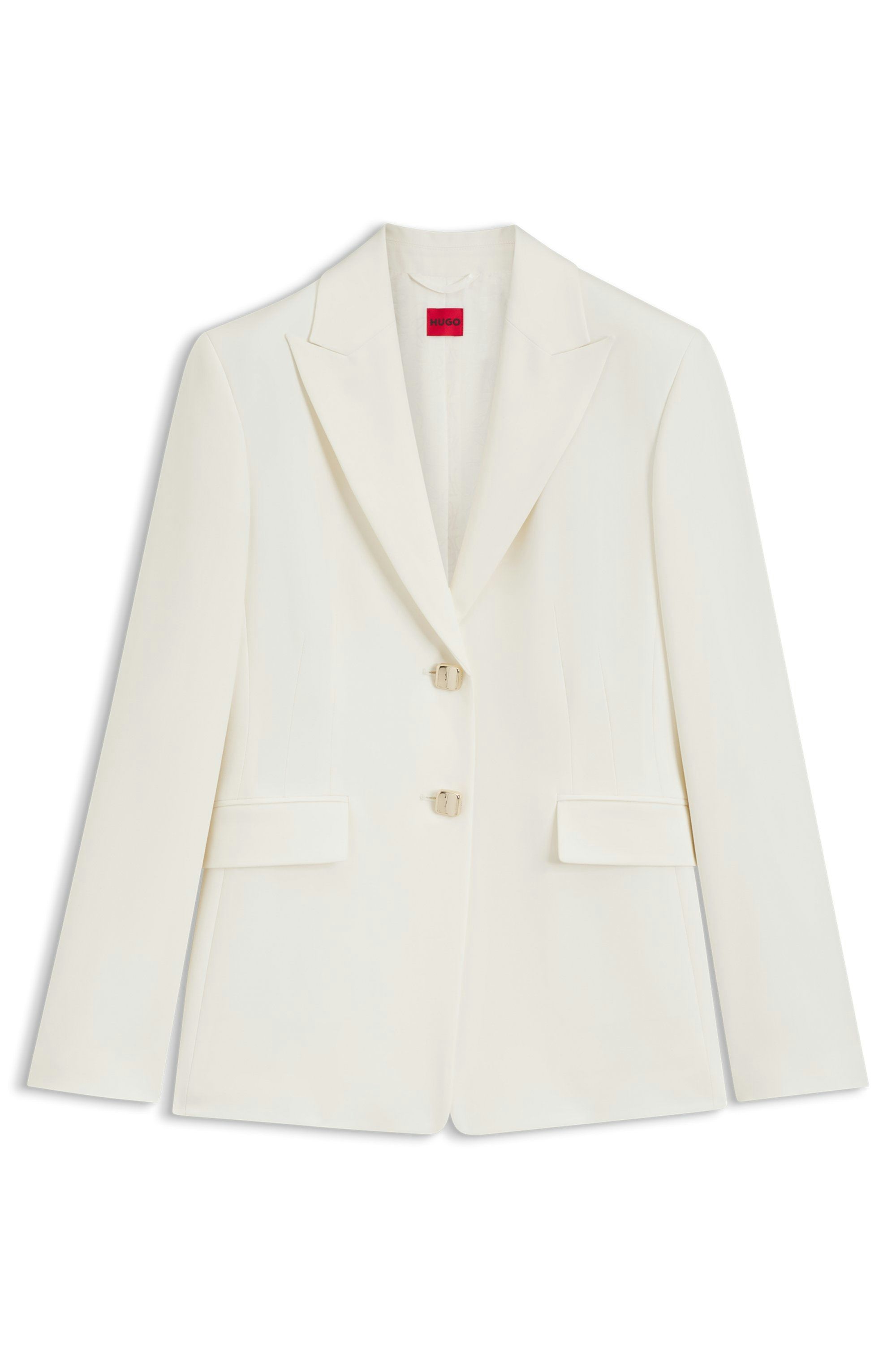 Sako regular střihu se zlatými knoflíky - Open White