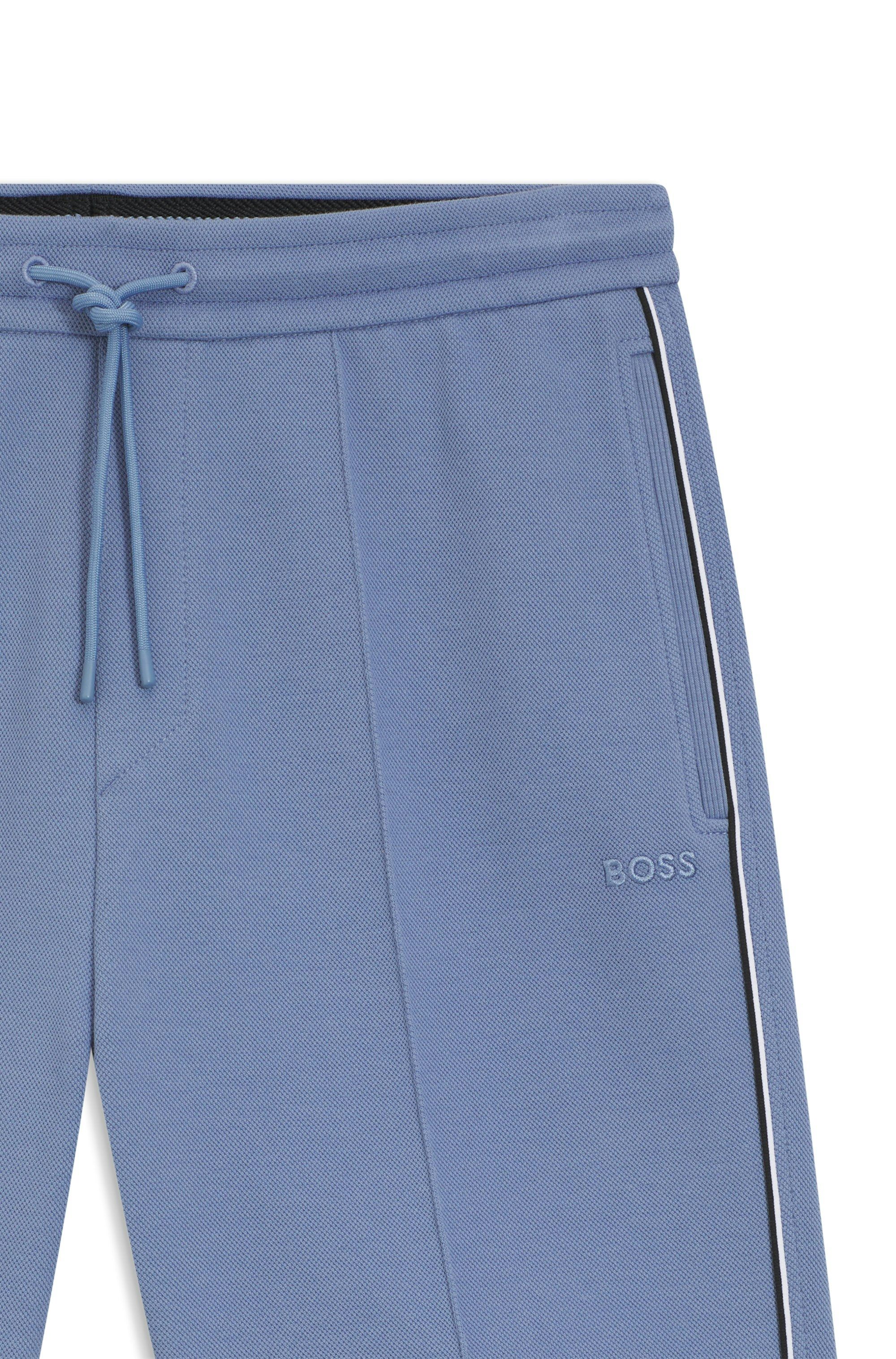 Šortky z bavlněné směsi s lemováním - Light/Pastel Blue