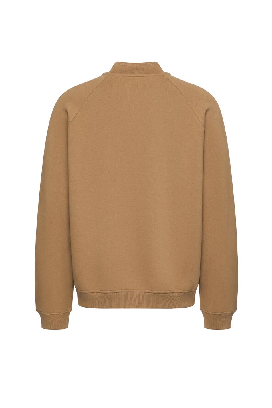Bomber z interlockového žerzeje s lemováním s vrstveným logem - Beige Overflow