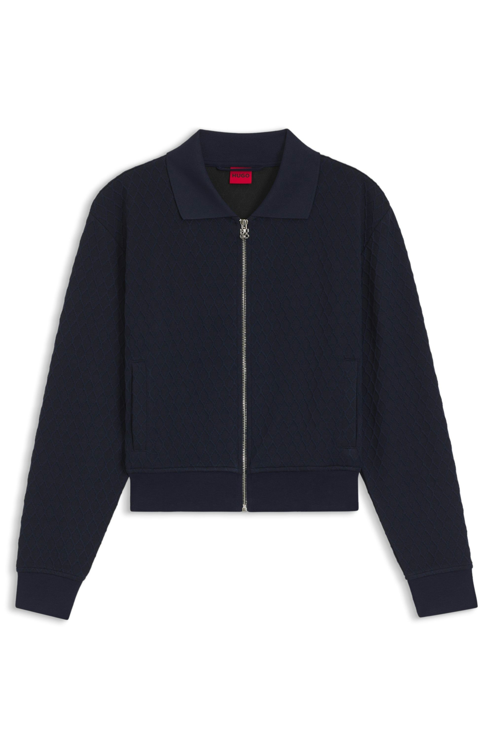Mikina na zip s logem - Medium Blue