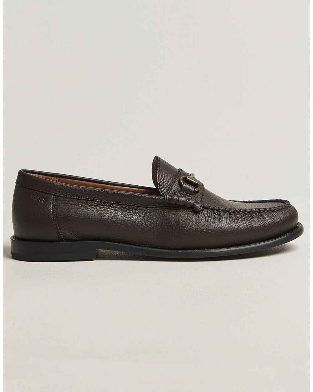 Kožené mokasíny s kovovým lemováním - Dark Brown