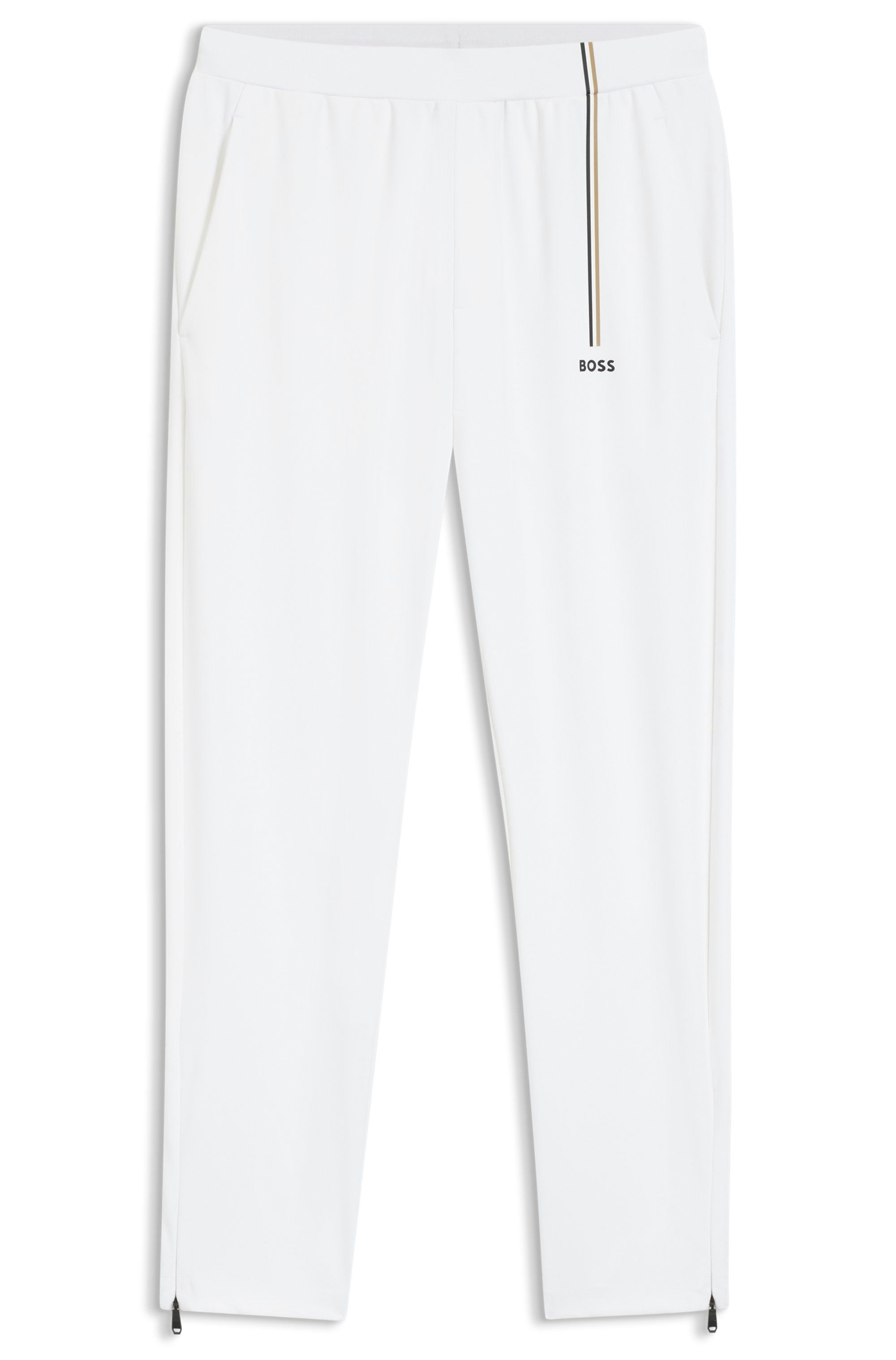 Aktivní tepláky z termoregulačního strečového gabardénu - White