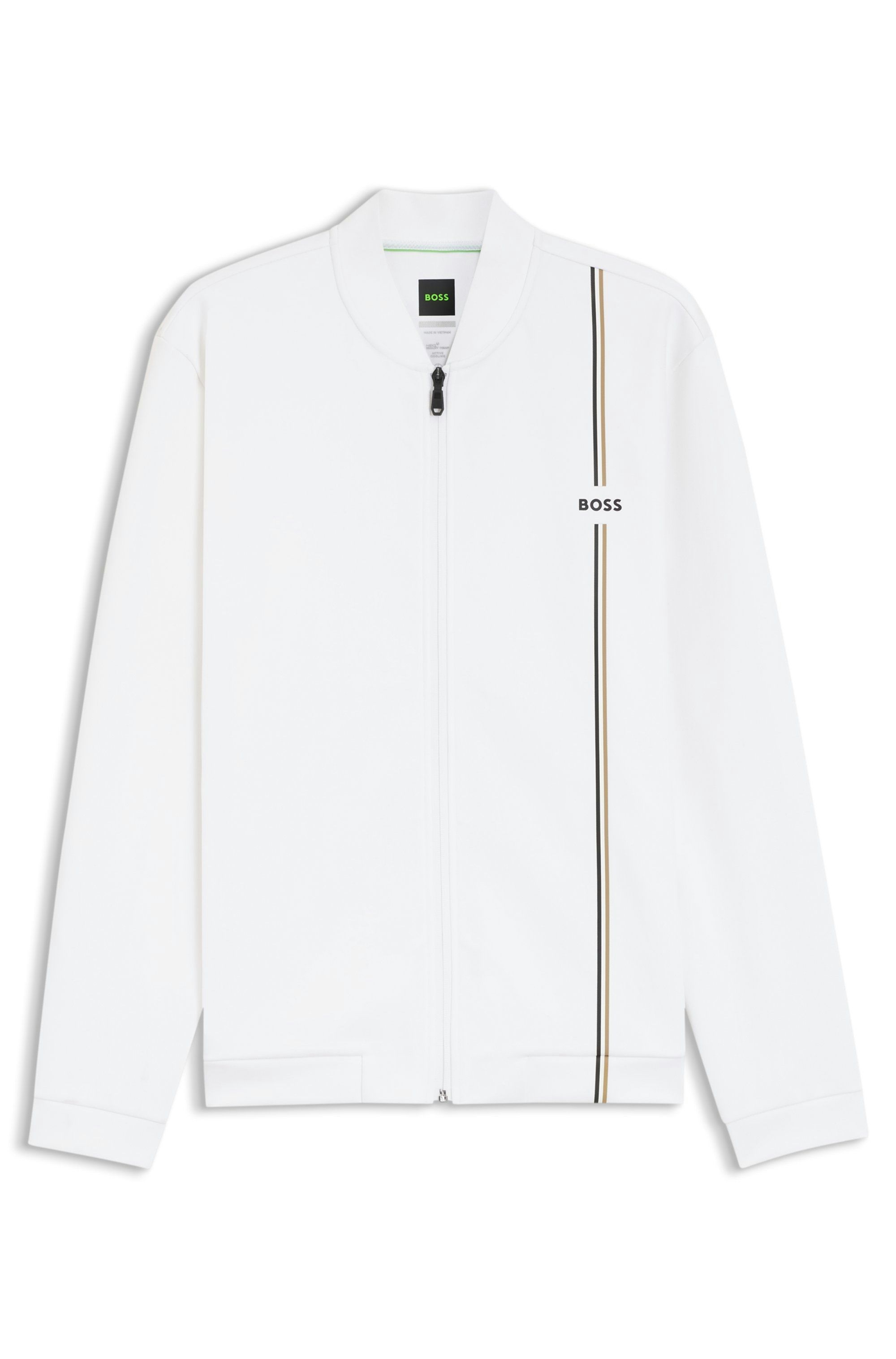 Aktivní mikina na zip s odvodem vlhkosti - White