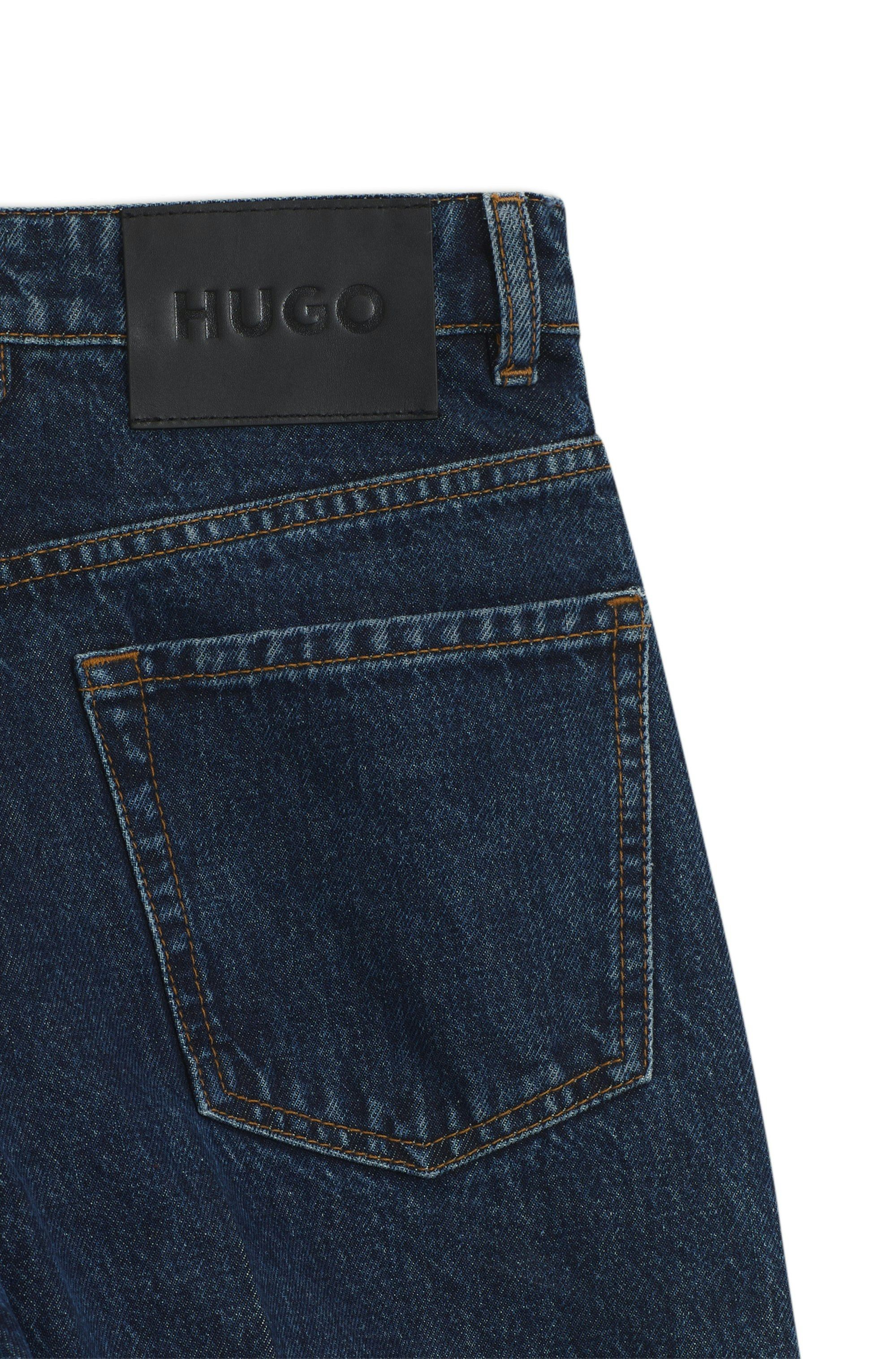 Džíny se širokými nohavicemi z modrého denimu - Navy
