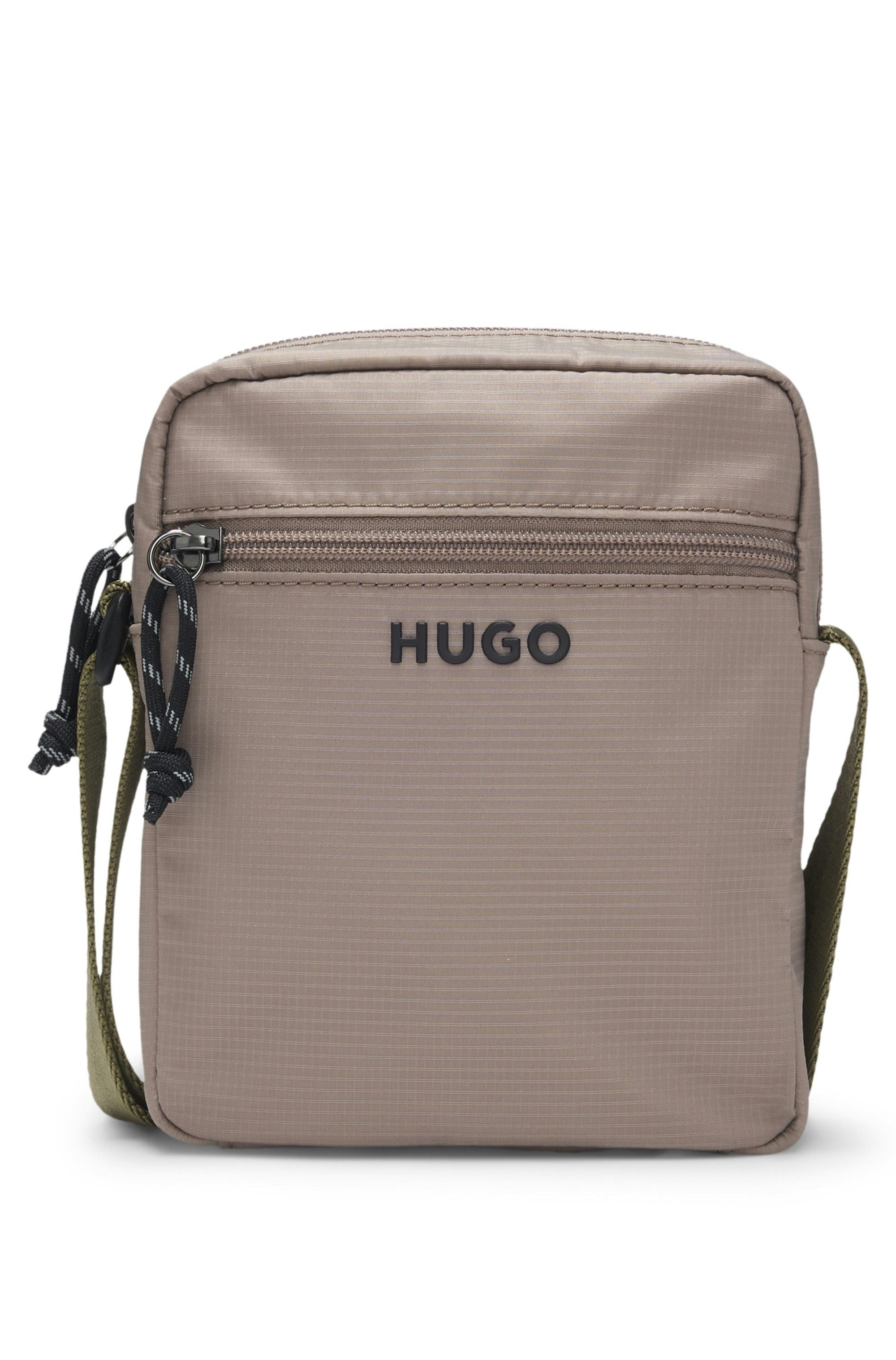 Crossbody taška s kontrastním logem - Light/Pastel Brown