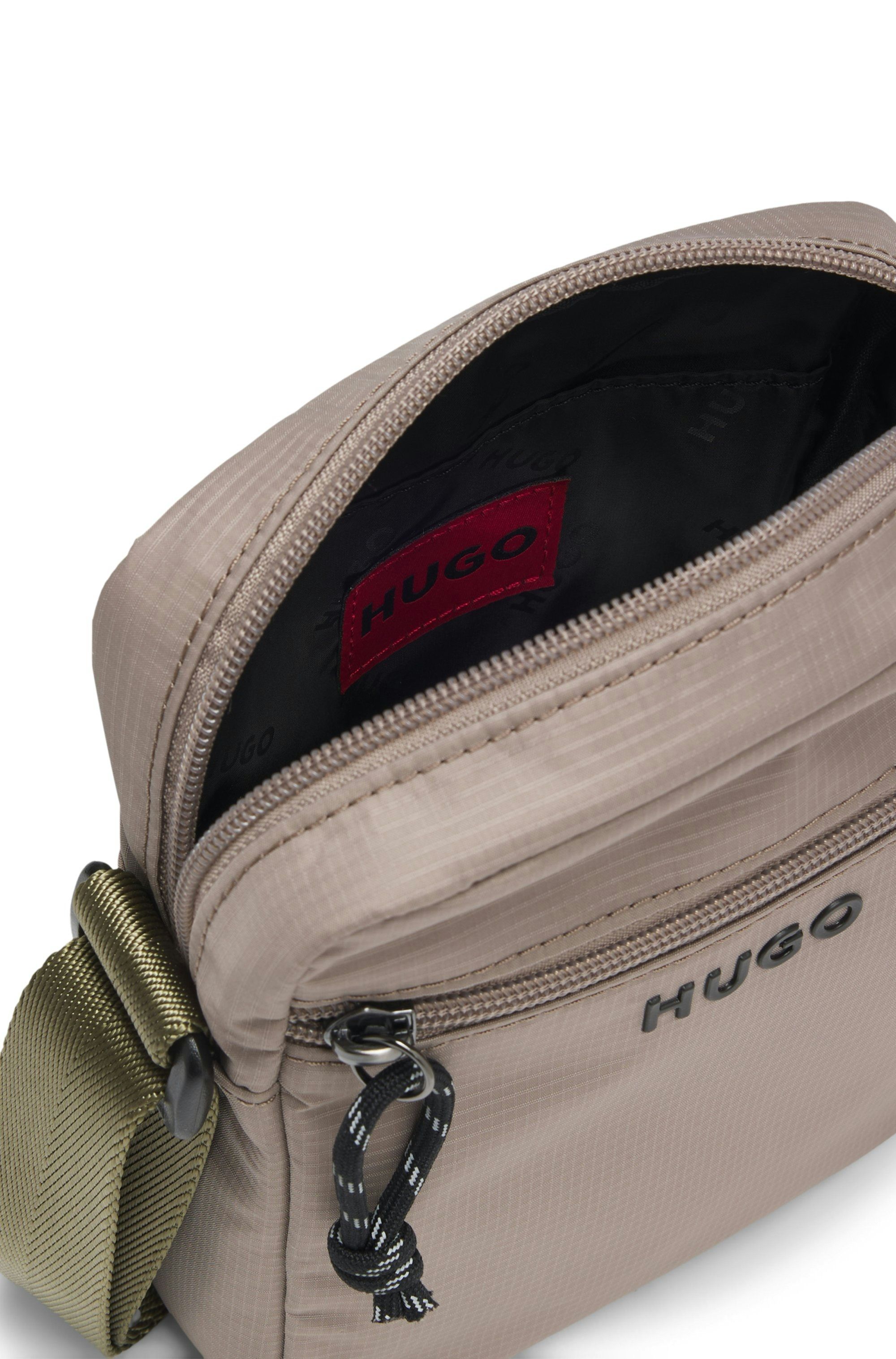 Crossbody taška s kontrastním logem - Light/Pastel Brown