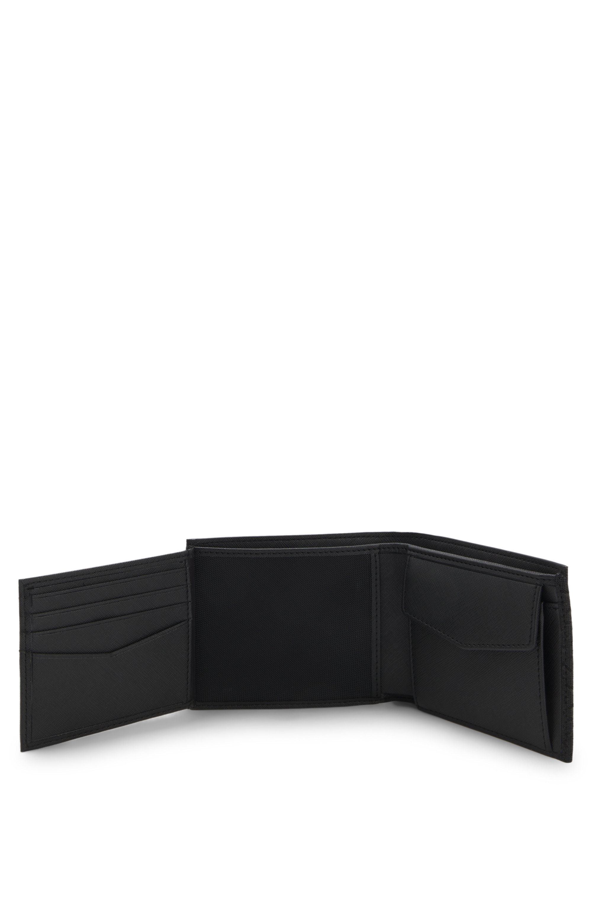 Trojdílná peněženka s monogramovým vzorem - Black