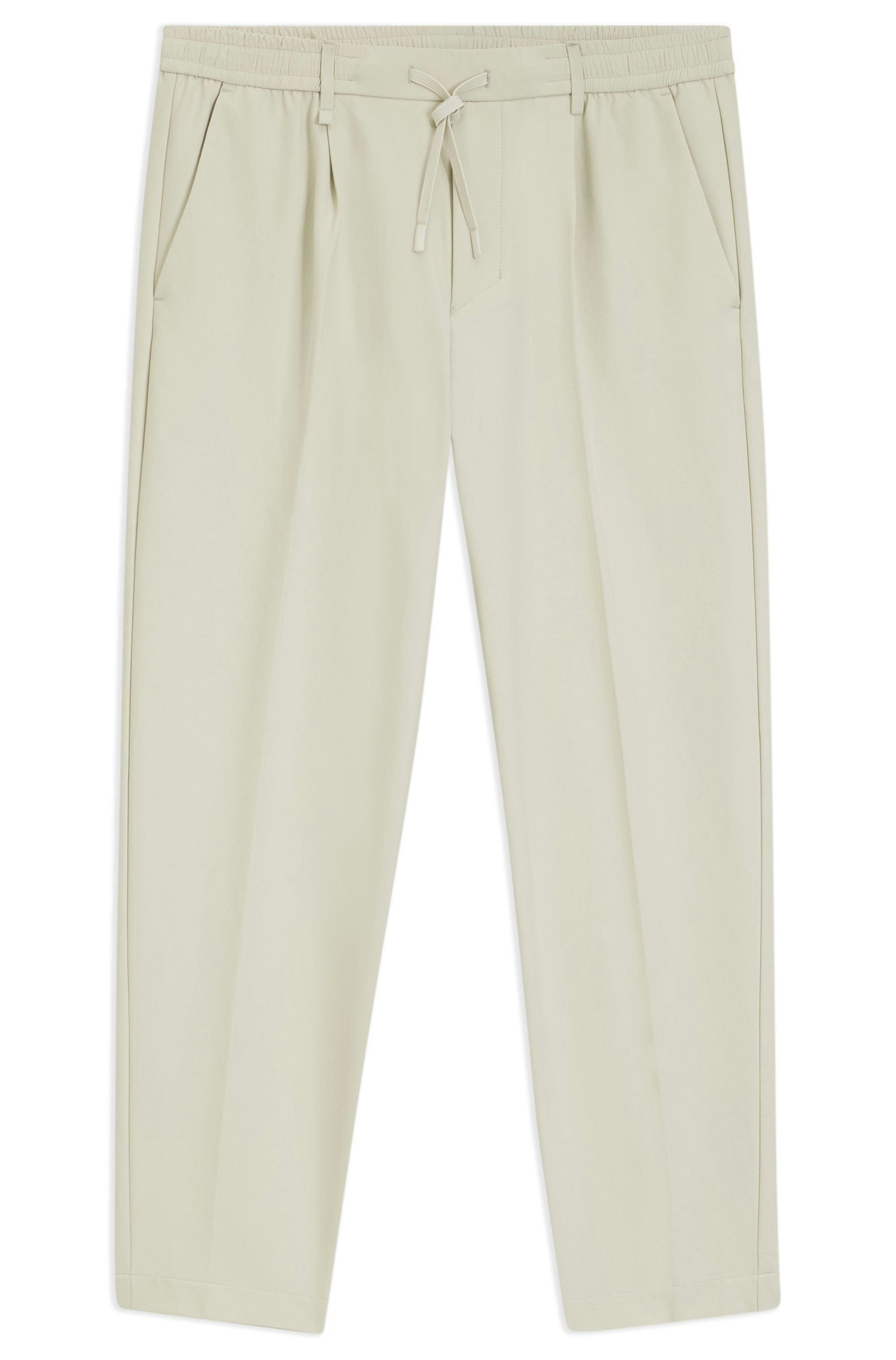 Aktivní zúžené kalhoty z voděodolné strečové tkaniny - Light Beige