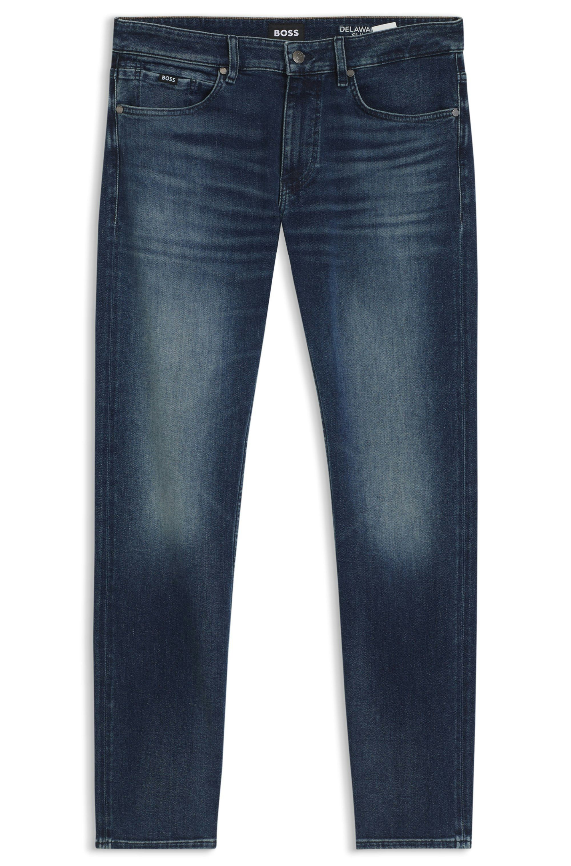 Džíny Delaware Slim Fit z elastické bavlněné směsi - Bright Blue