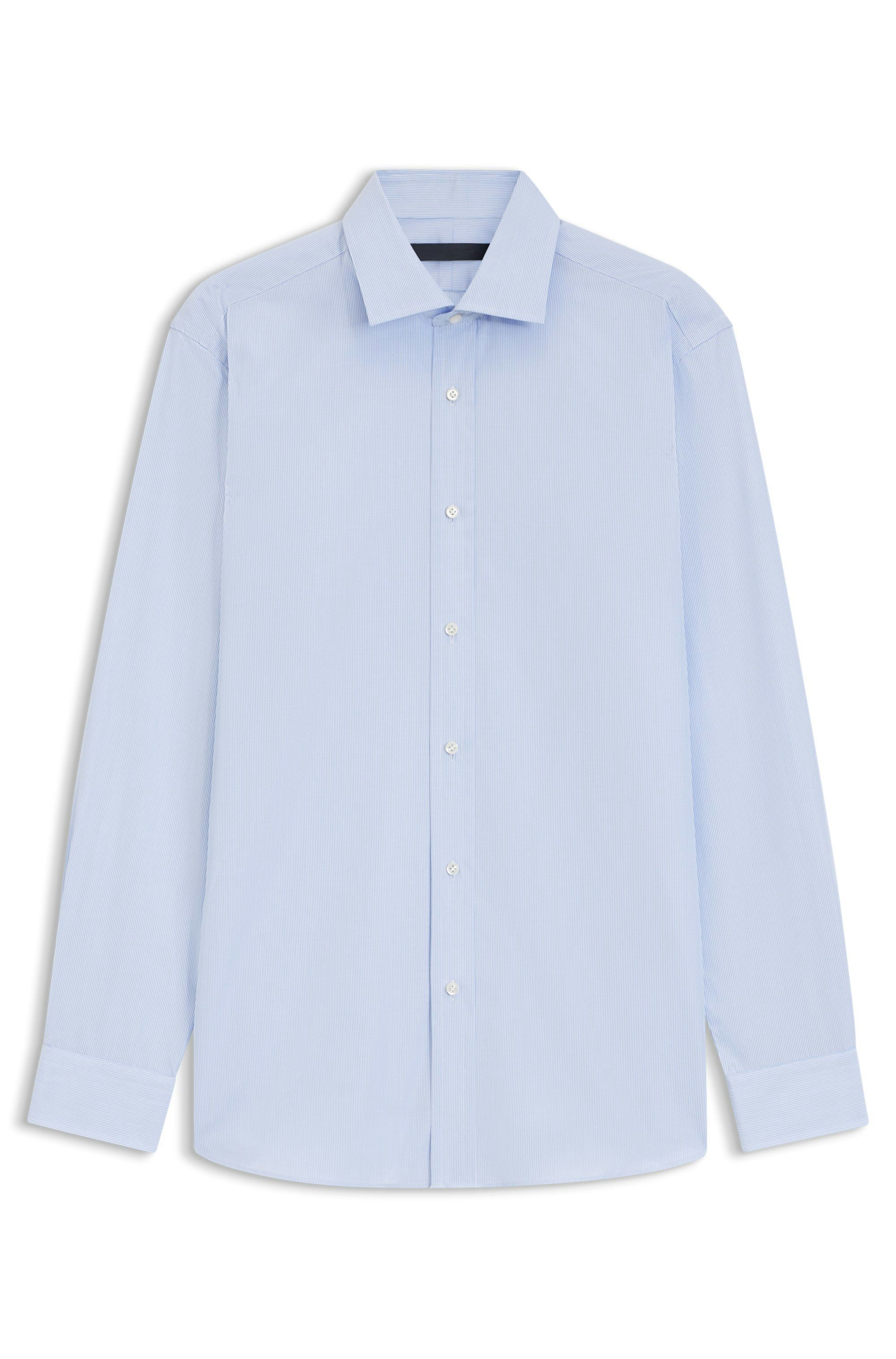 BOSS BY BECKHAM Bavlněná košile slim fit střihu - Light/Pastel Blue