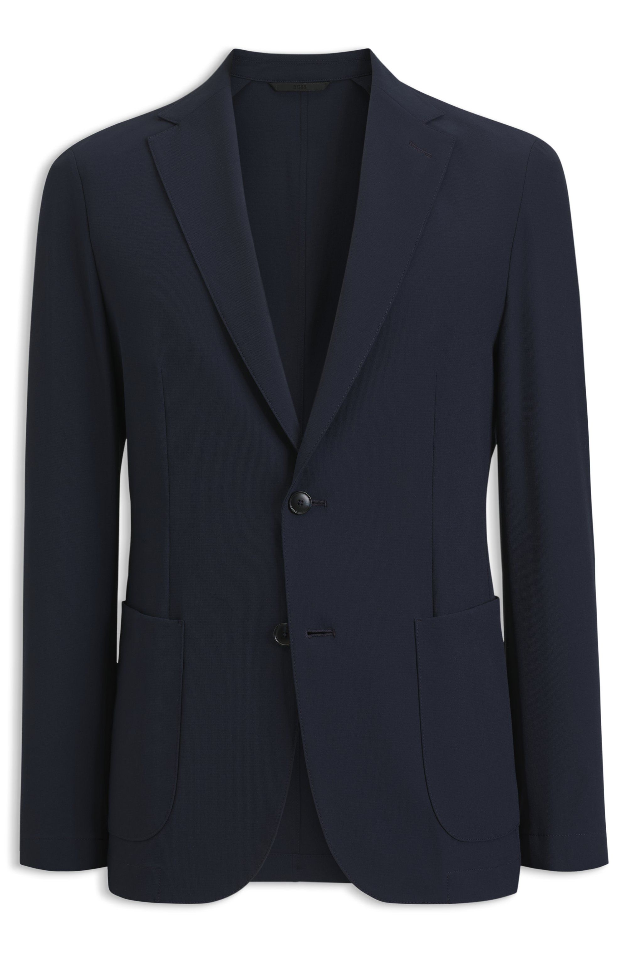 Úzký blazer z funkční strečové tkaniny - Dark Blue