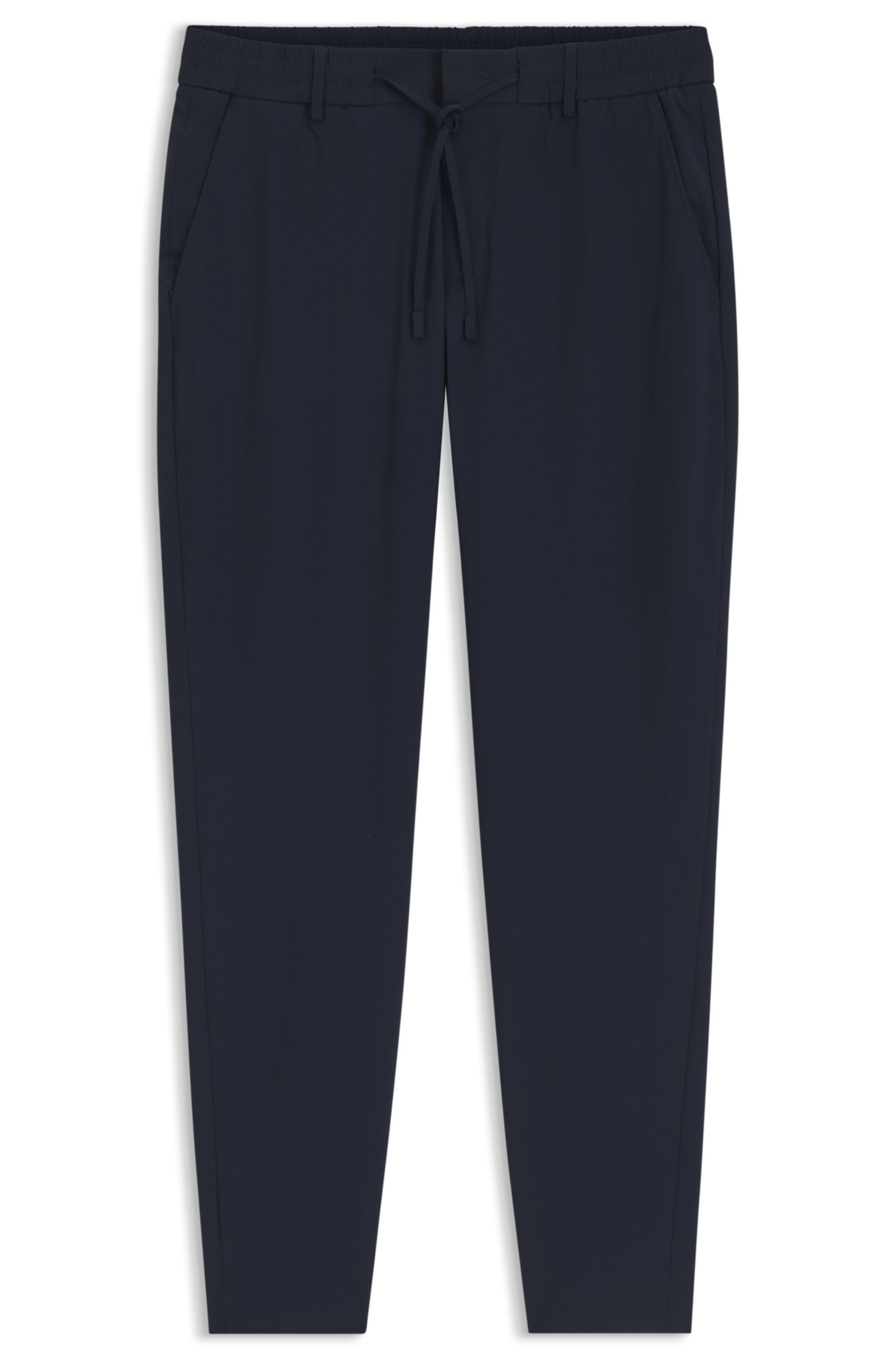 Kalhoty zúženého střihu z funkční strečové tkaniny - Dark Blue
