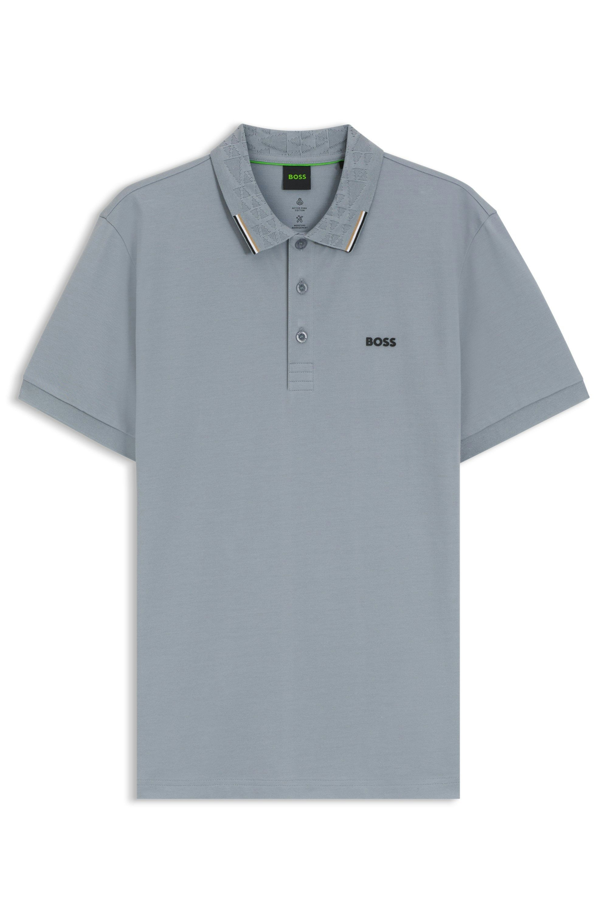 Polotričko  Active Paddy ze strečové  bavlny s piké - Dark Grey
