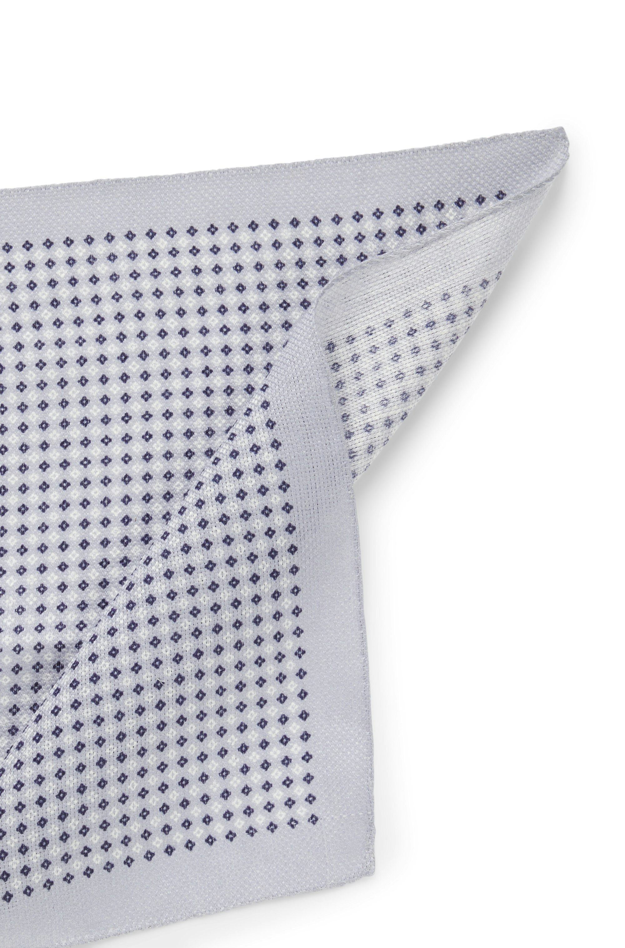 Kapesníček BOSS BY BECKHAM z lnu a bavlny - Medium Grey