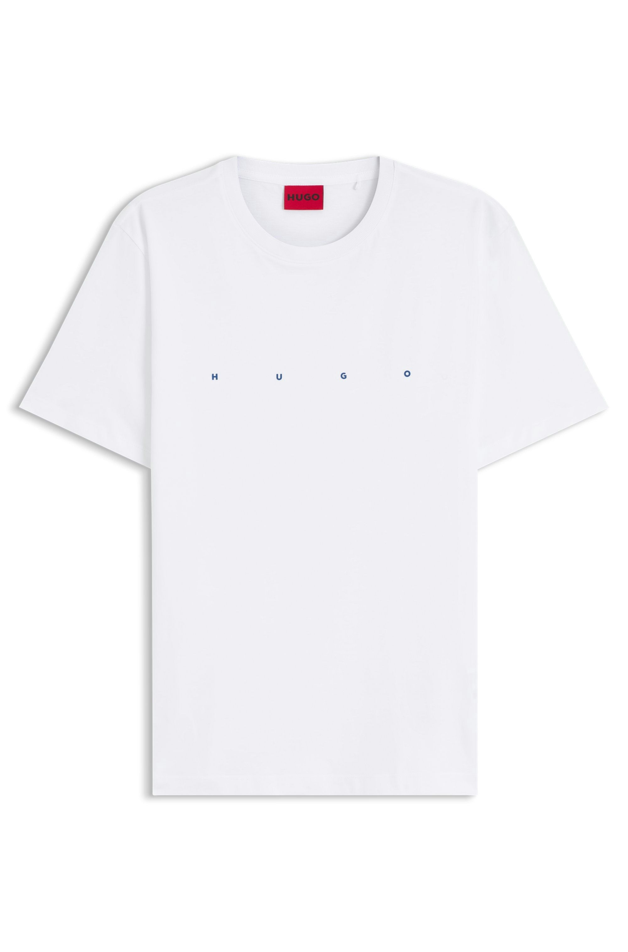 Bavlněné tričko s logem - White
